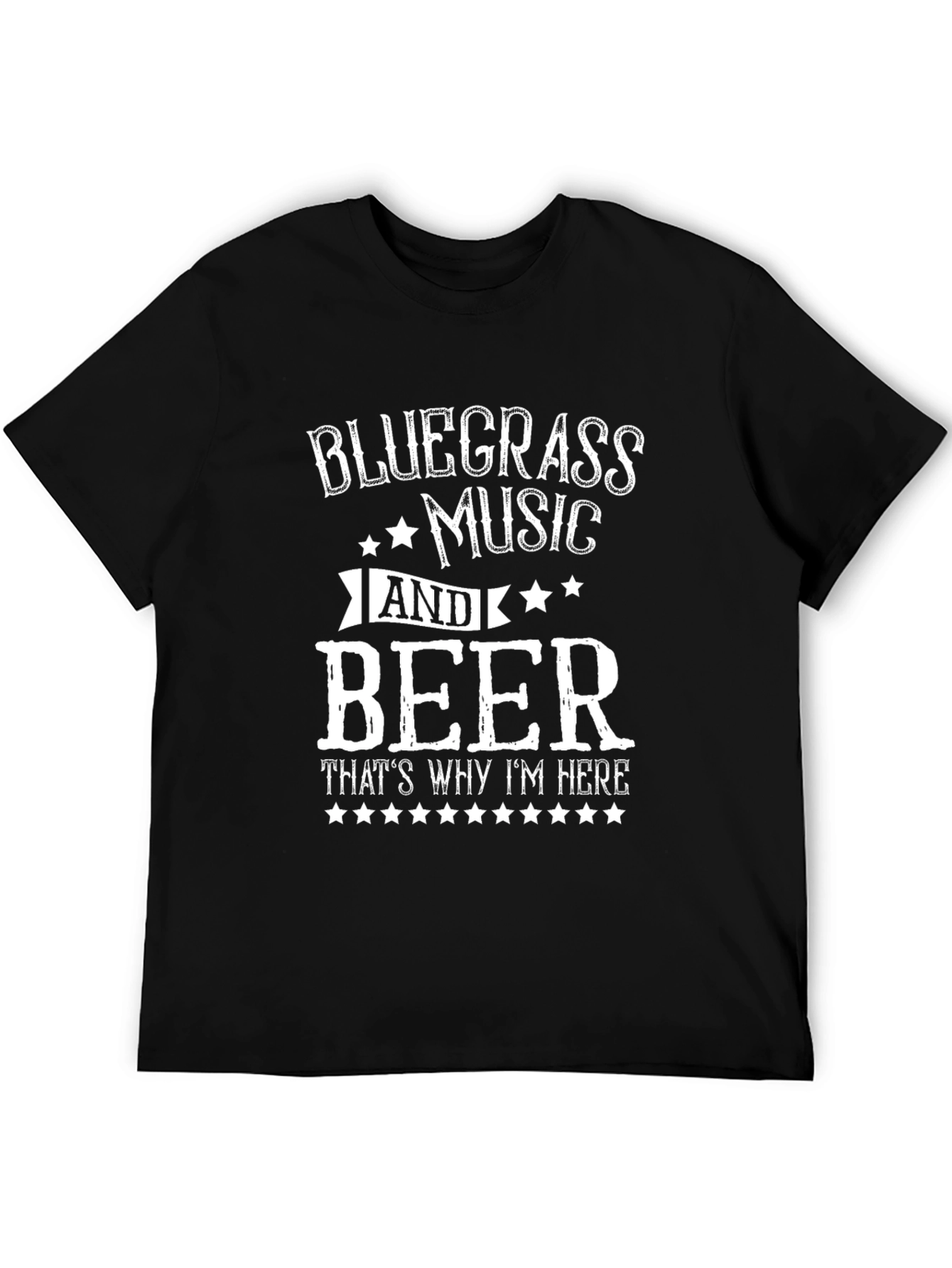 Black Bluegrass Music and Beer T-Shirt view 5