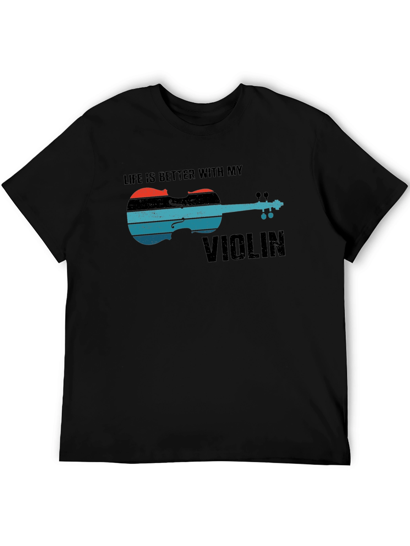 Black Life is Better with My Violin Graphic Tee view 5
