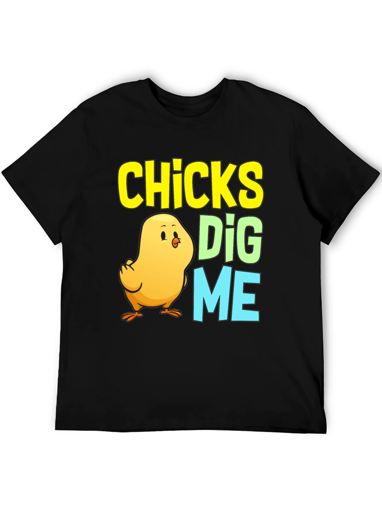 Black Chicks Dig Me Easter Chick T-Shirt view 5