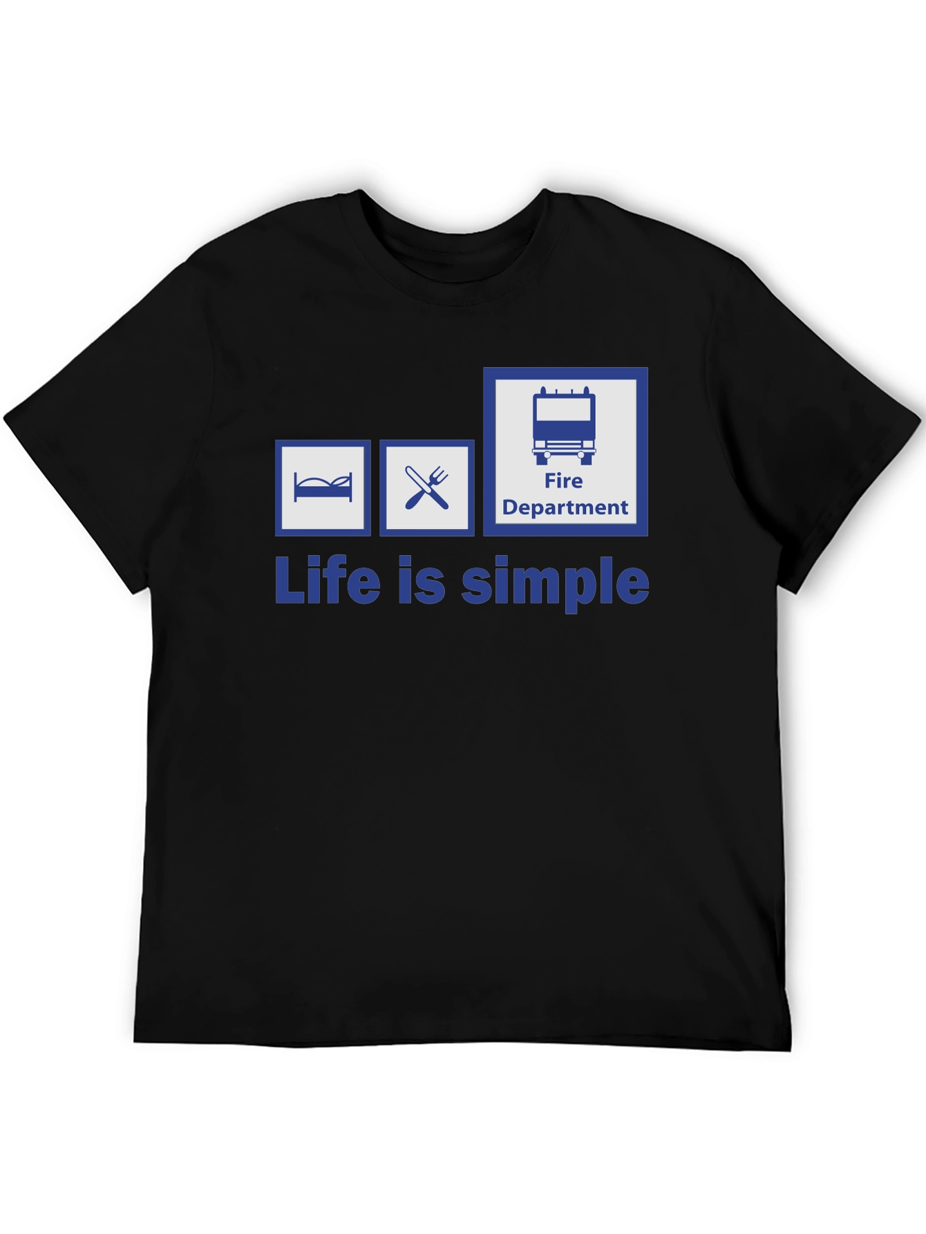 Black Life is Simple Firefighter T-Shirt view 5