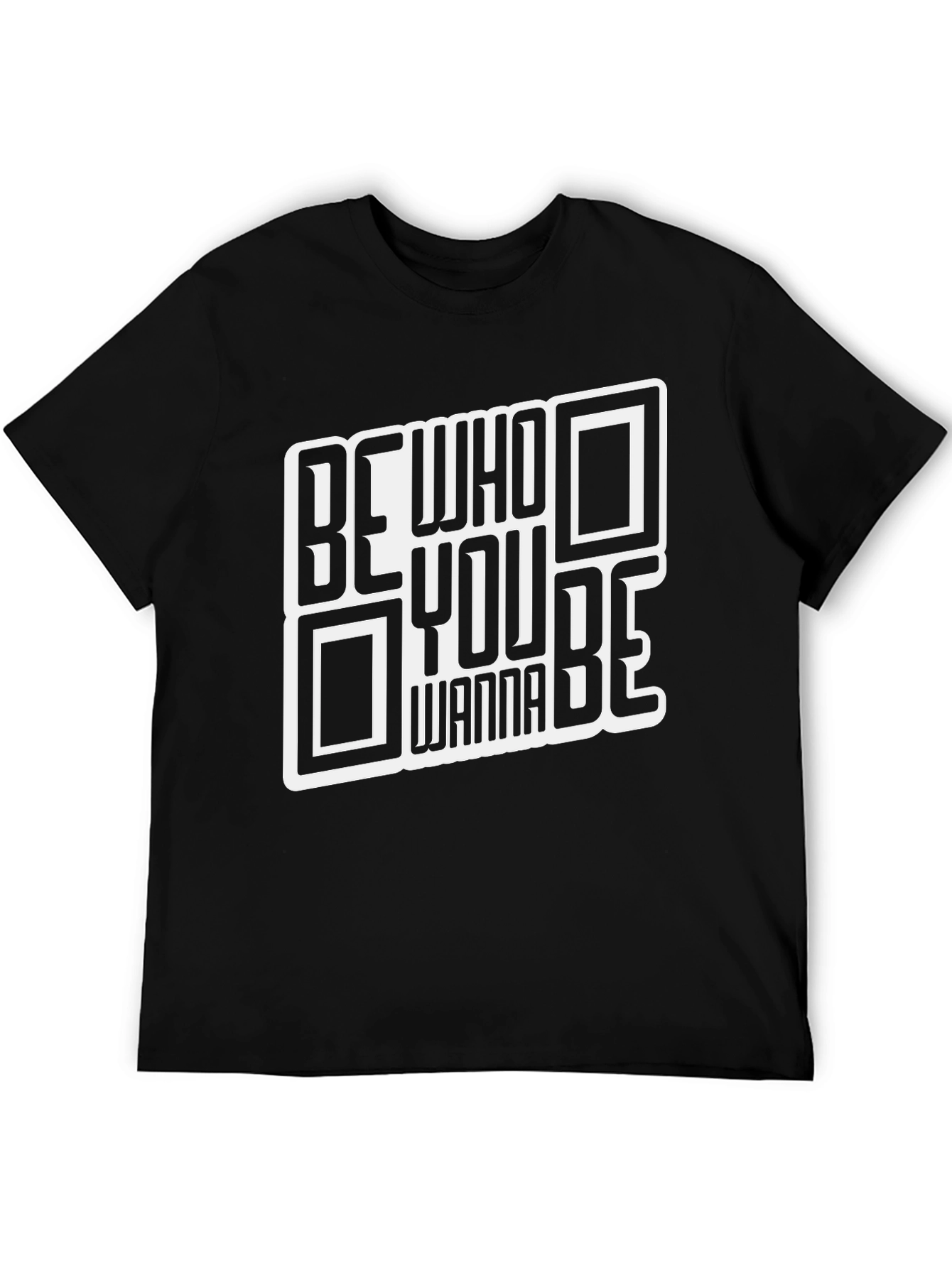 Black Be Who You Wanna Be Graphic Tee view 5