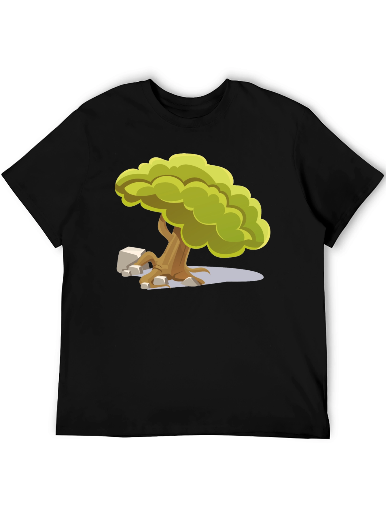 Black Cartoon Tree Graphic Tee - Unique Nature Design view 5