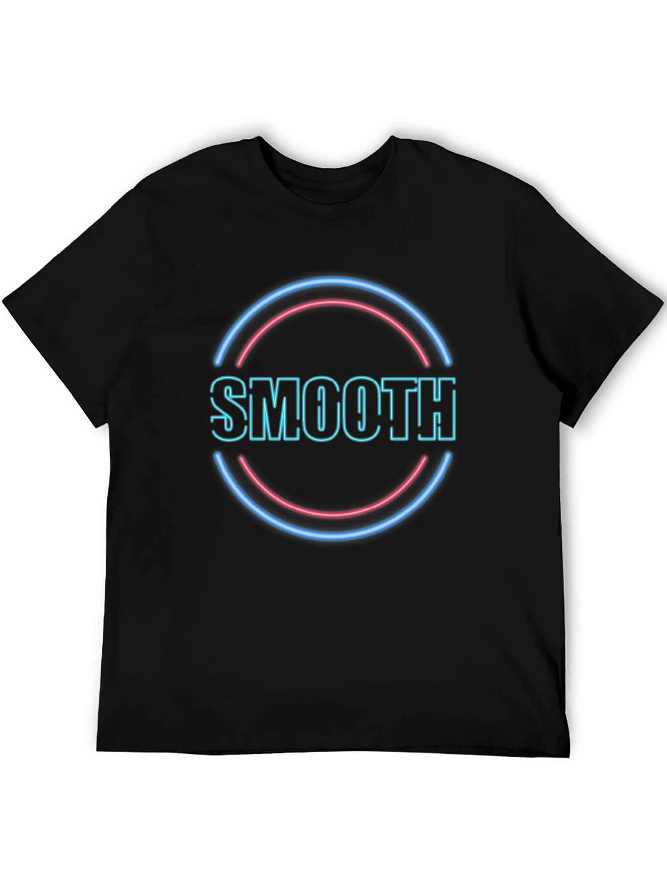 Black Neon "Smooth" Graphic Black T-Shirt view 5