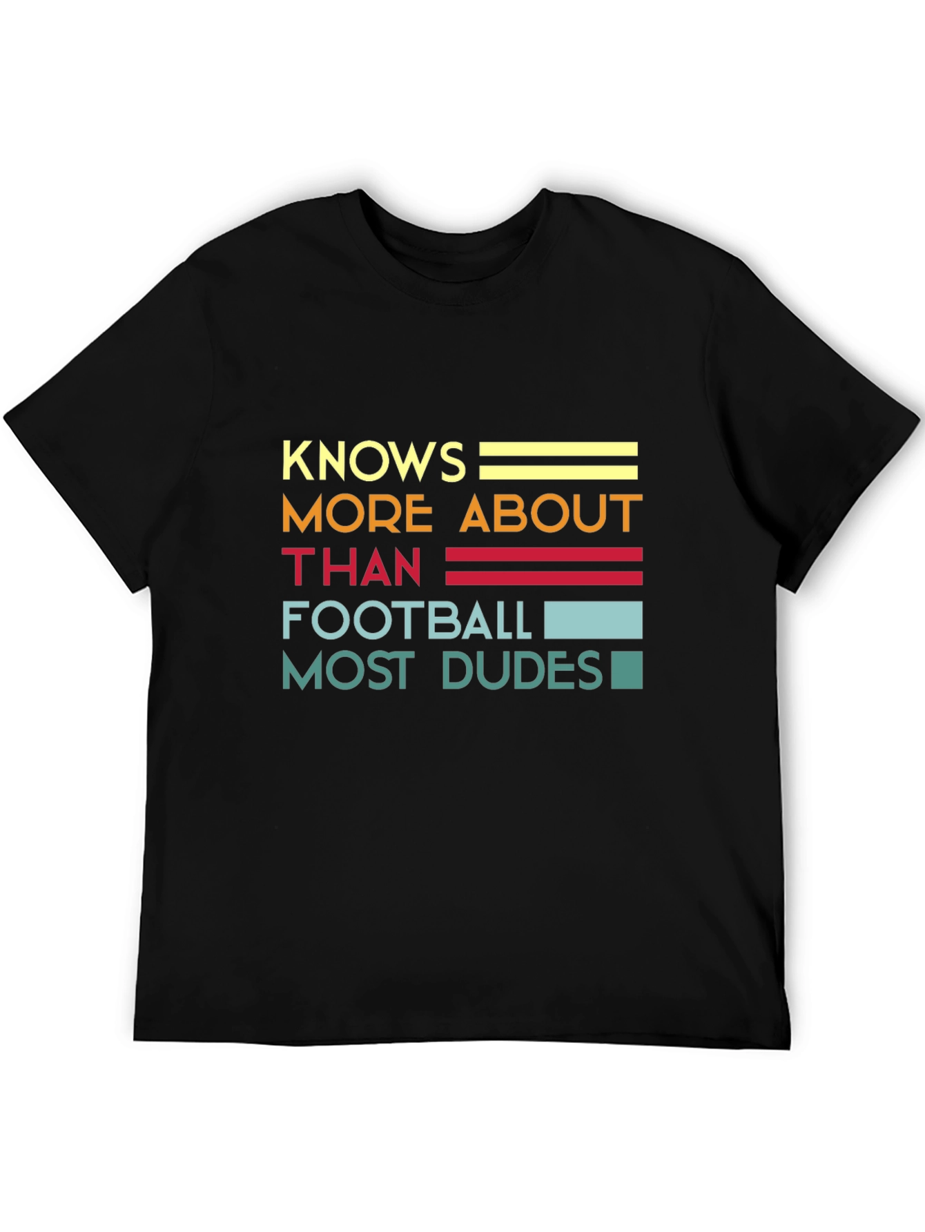 Black Knows More About Than Football Graphic T-Shirt view 5