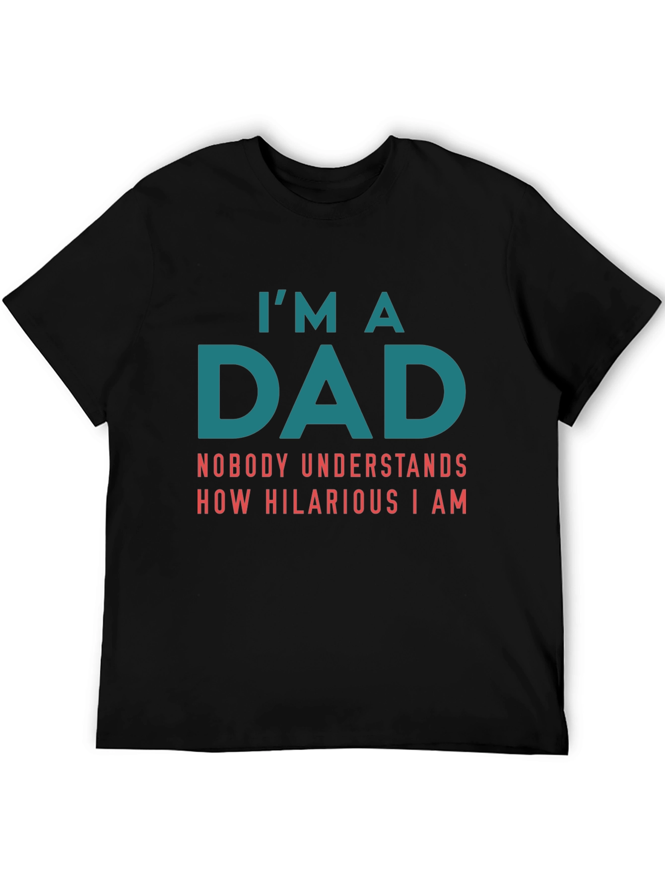 Black Funny Dad T-Shirt: I'm A Dad view 5