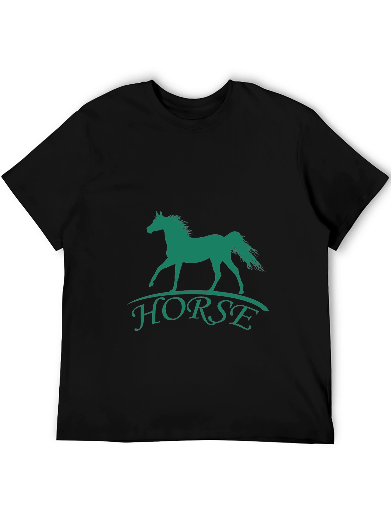 Black Horse Graphic Tee - Black Casual Comfort view 5