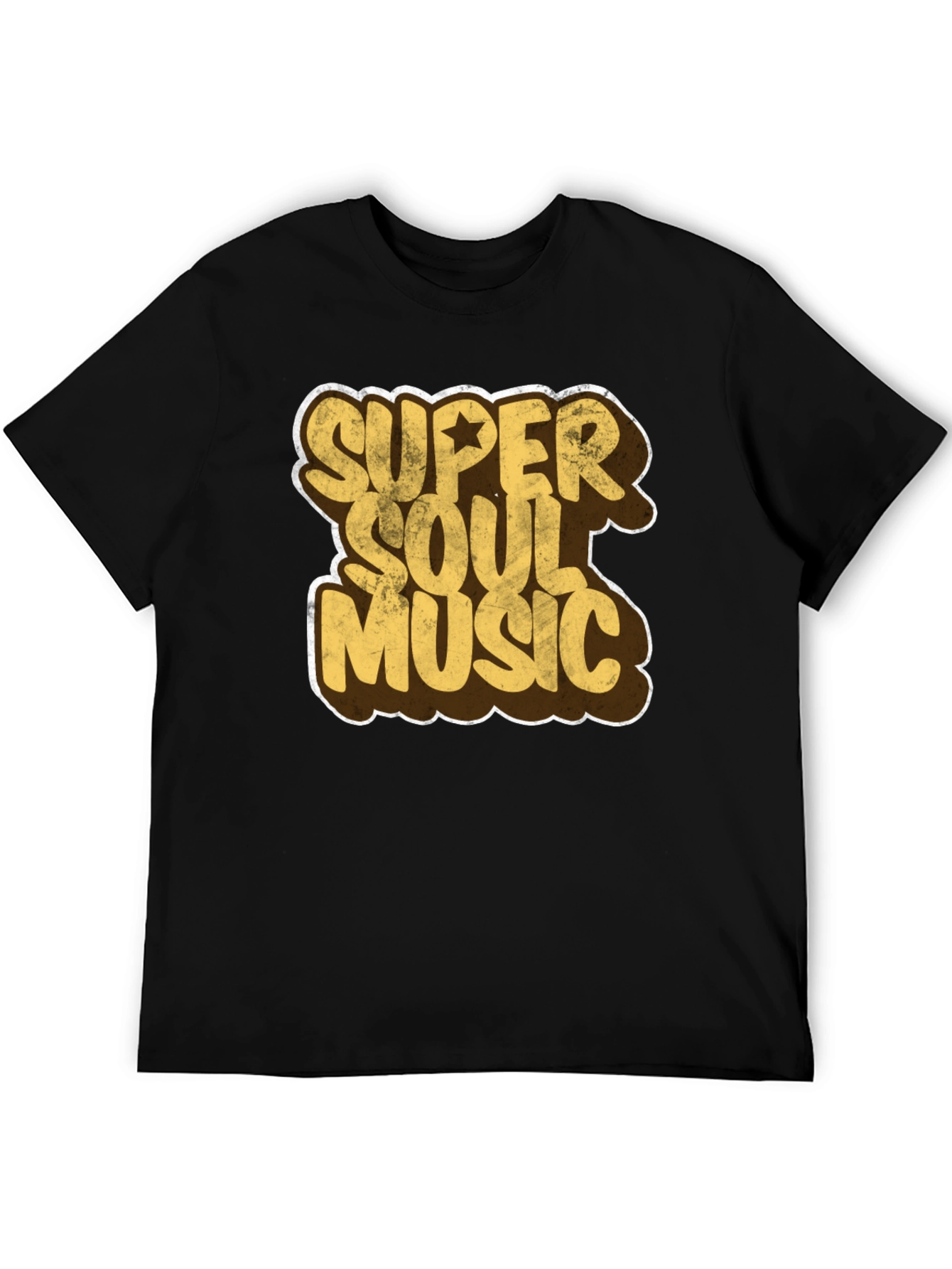 Black Super Soul Music Graphic T-Shirt view 5
