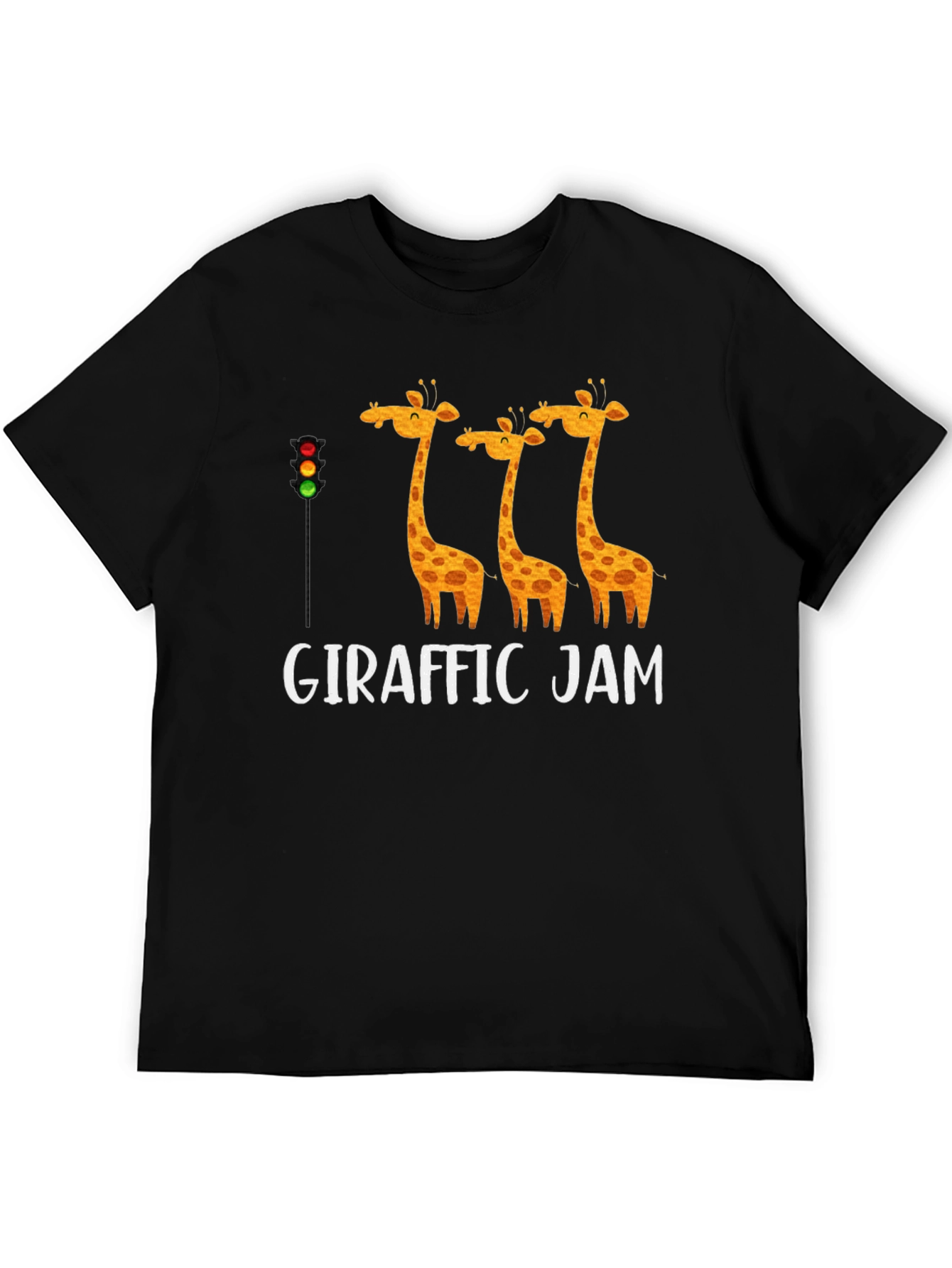 Black Giraffe Traffic Jam T-Shirt Funny Animal Tee view 5