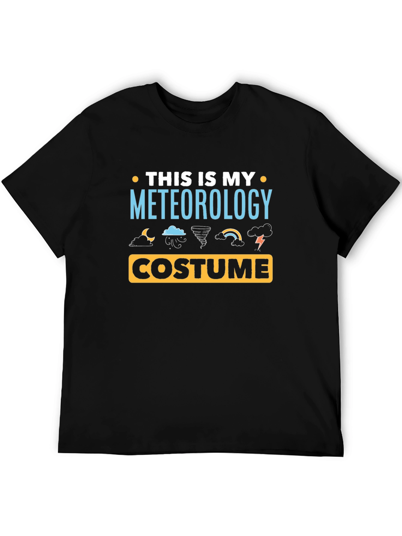 Black Meteorology Costume T-Shirt - Weather Fan Tee view 5