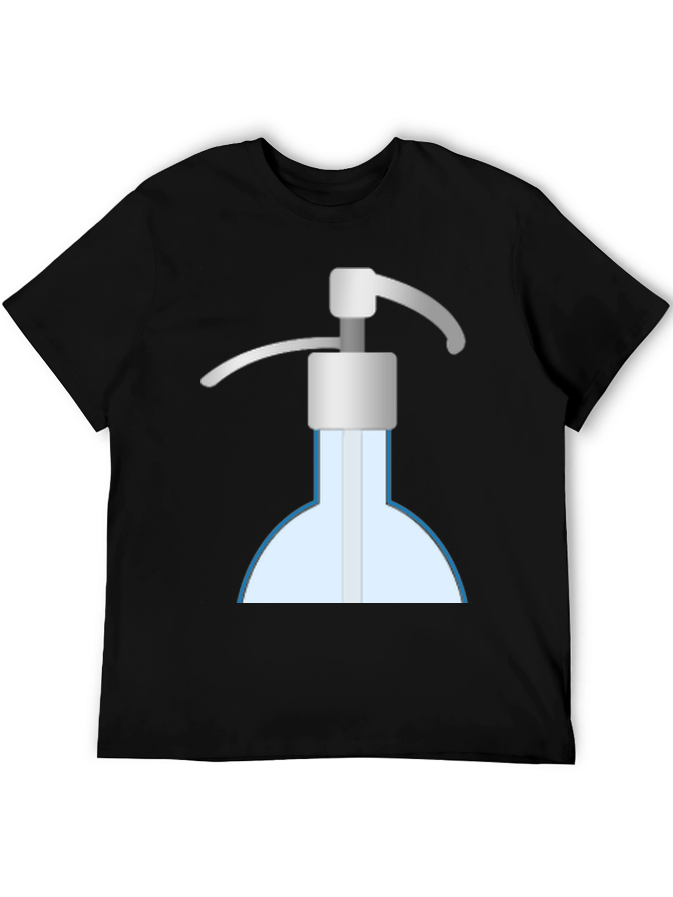 Black Novelty Hand Sanitizer Graphic T-Shirt view 5