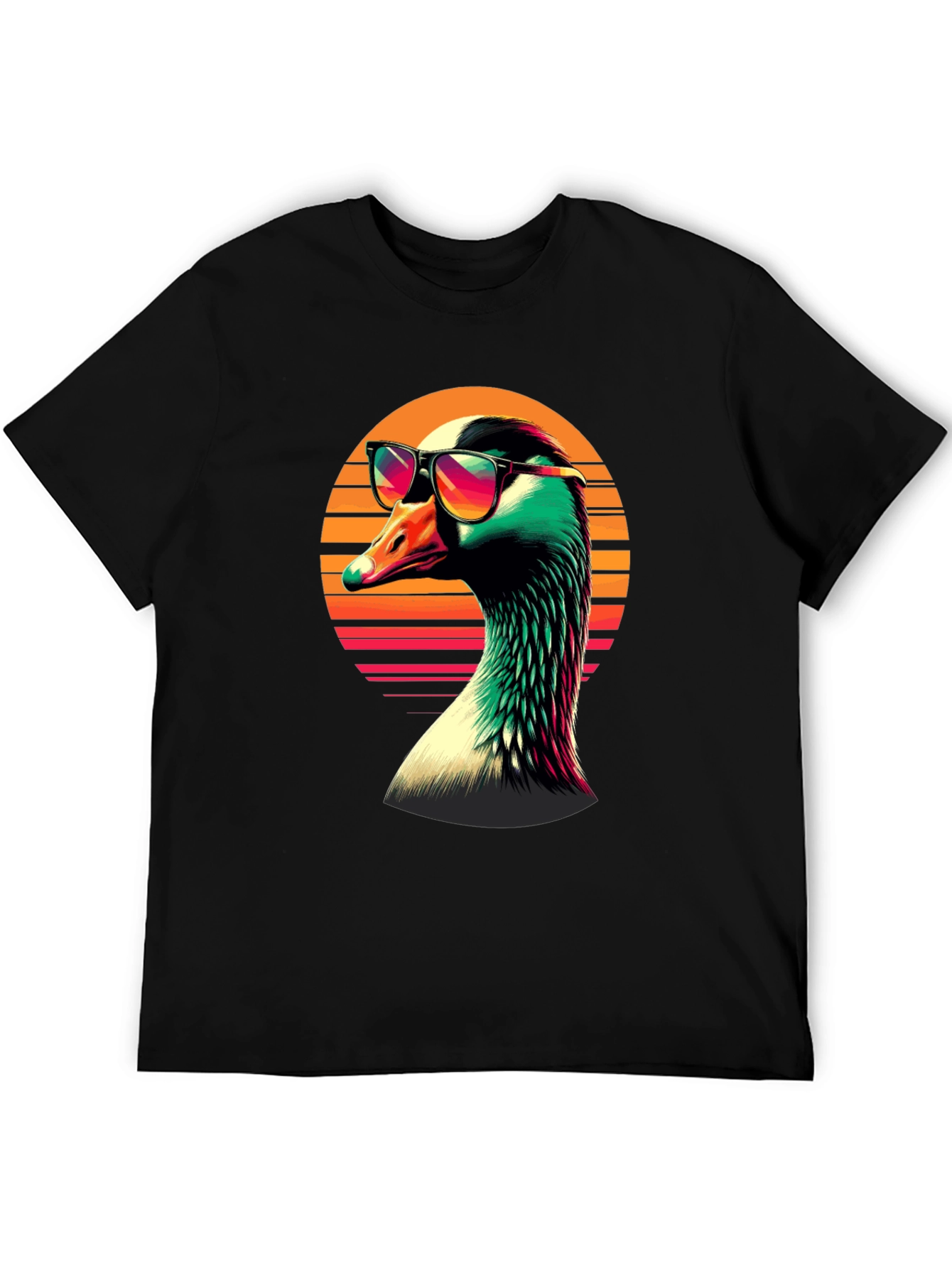 Black Retro Goose T-Shirt view 5