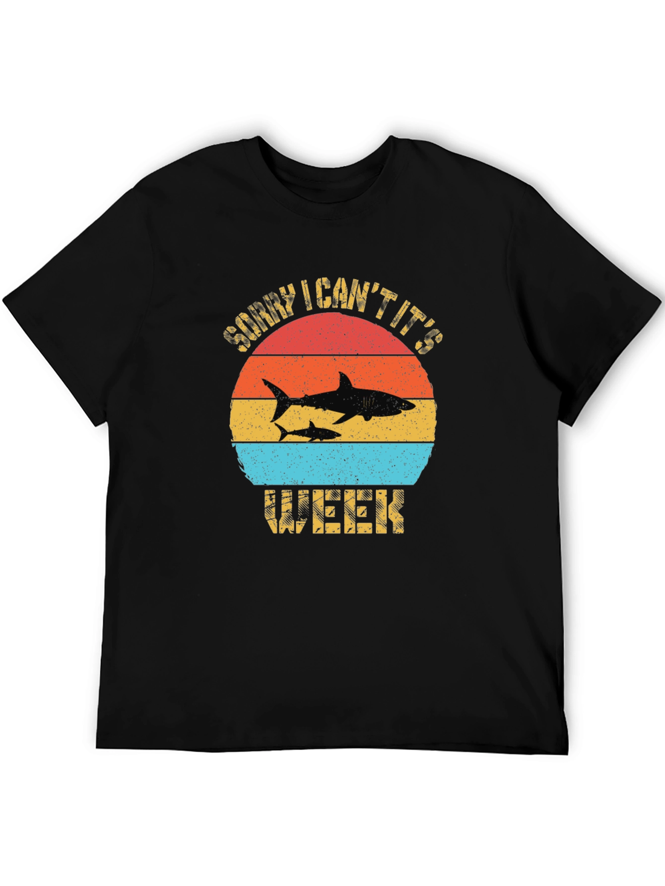 Black Shark Week T-Shirt Retro Graphic Tee view 5