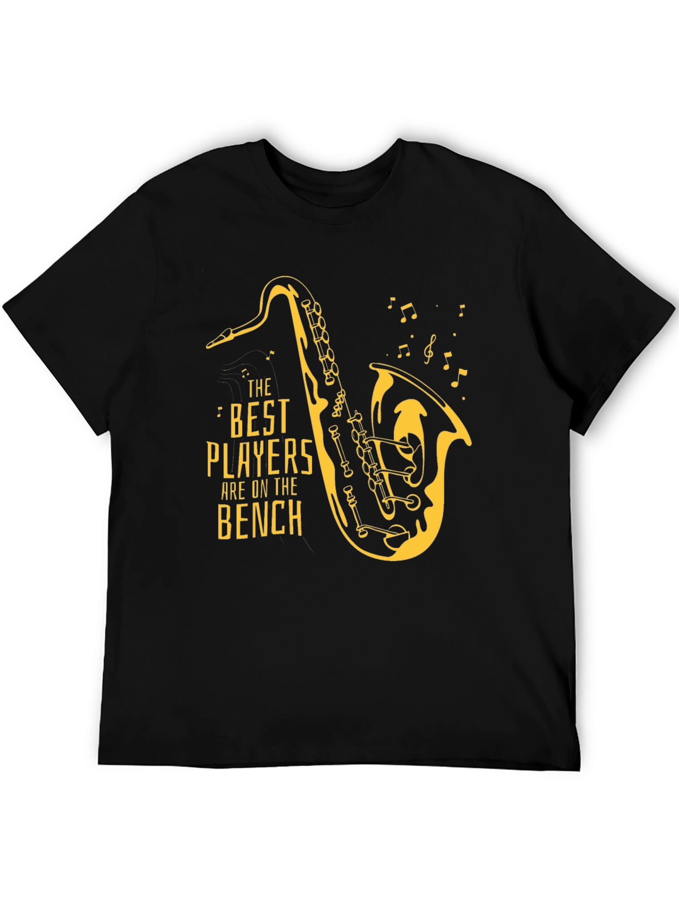Black Saxophone Player T-Shirt - Funny Musician Tee view 5