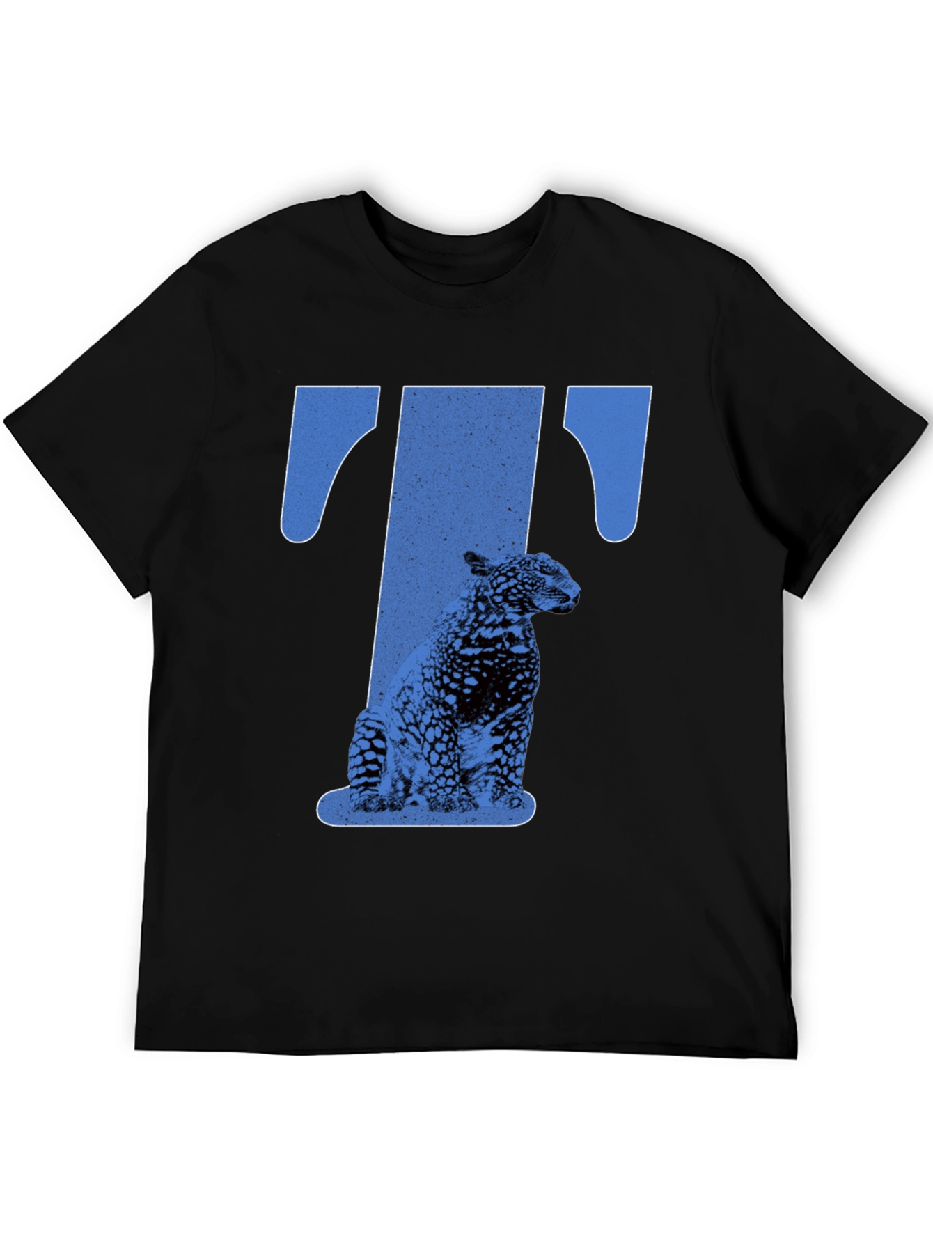 Black Jaguar 'T' Graphic Tee - Stylish Men's Black T-Shirt view 5