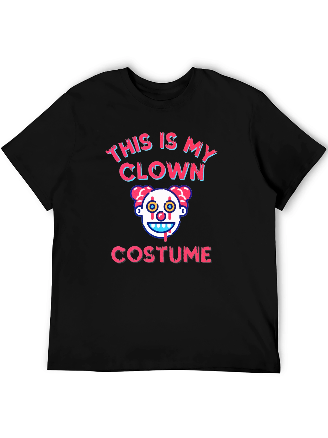 Black Clown Costume Graphic T-Shirt - Halloween Tee view 5
