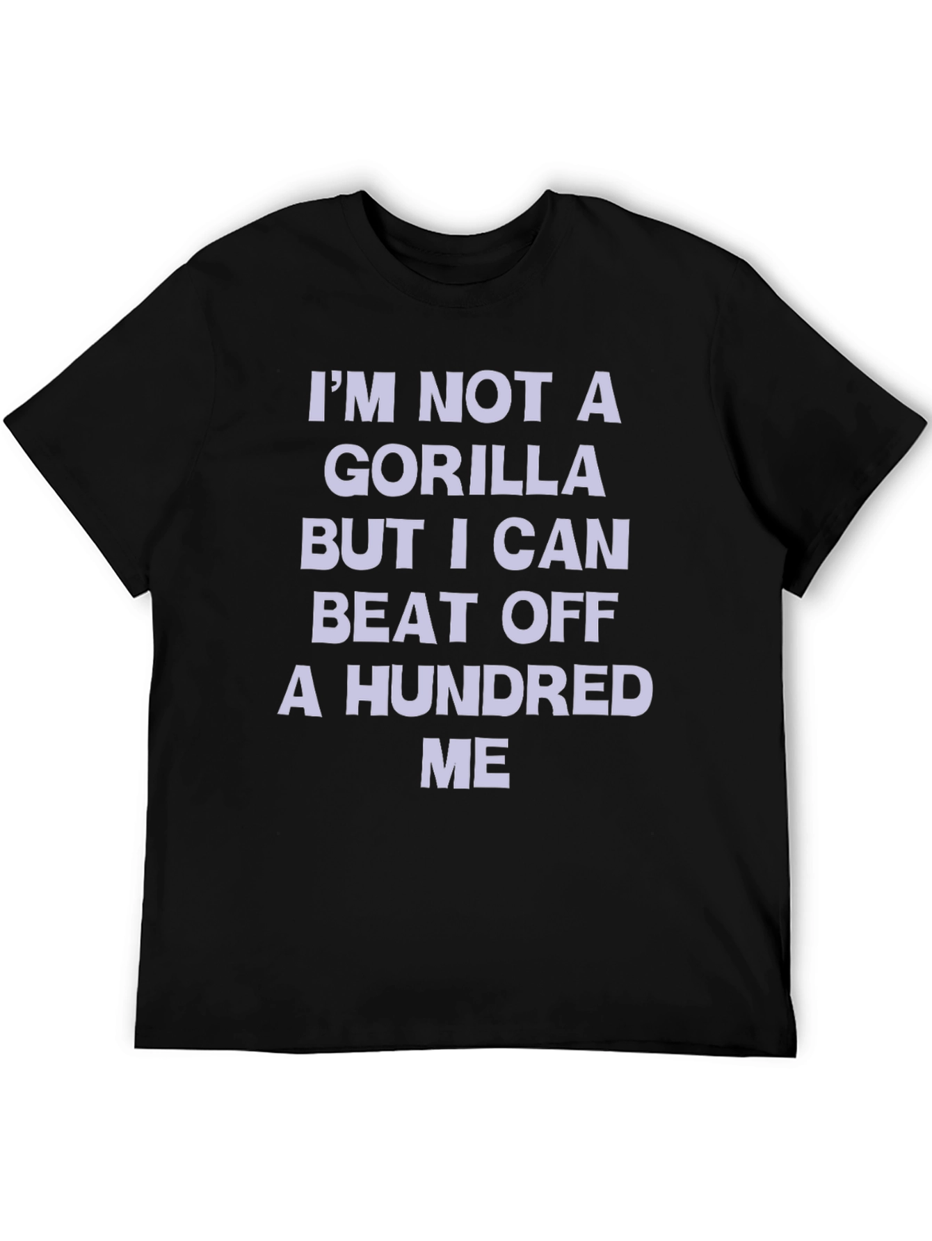 Black Funny Gorilla Beat Off T-Shirt view 5