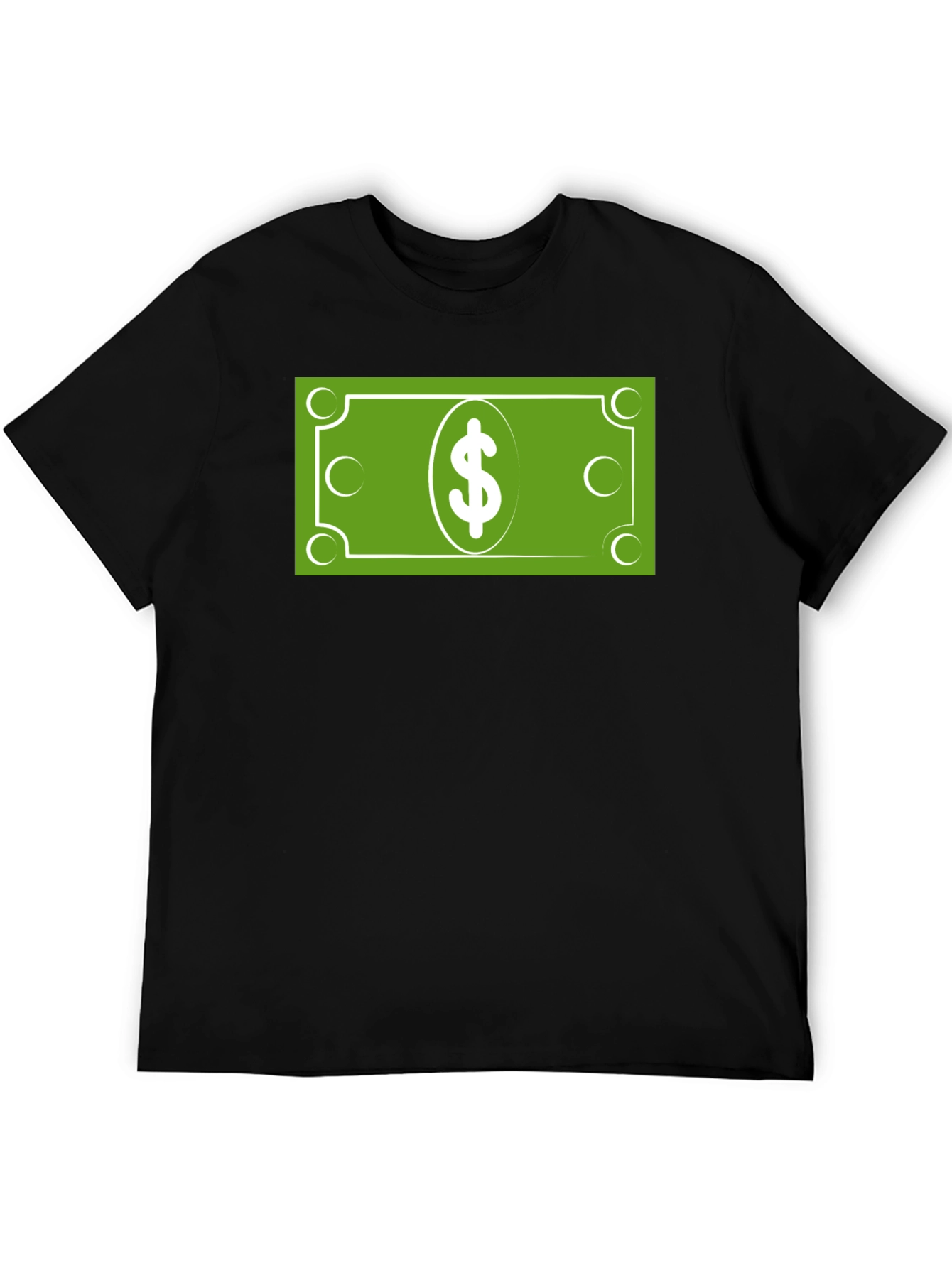 Black Money Graphic T-Shirt - Cool Casual Wear view 5
