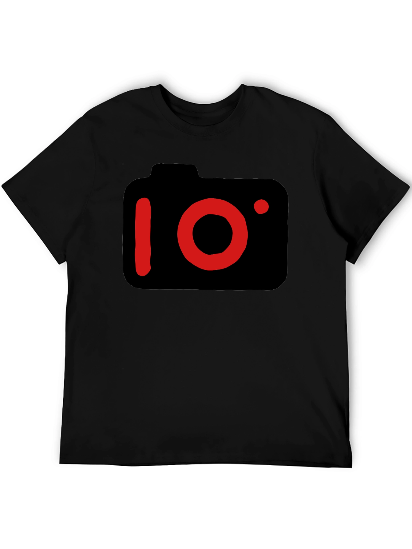 Black Camera Graphic Black T-Shirt view 5