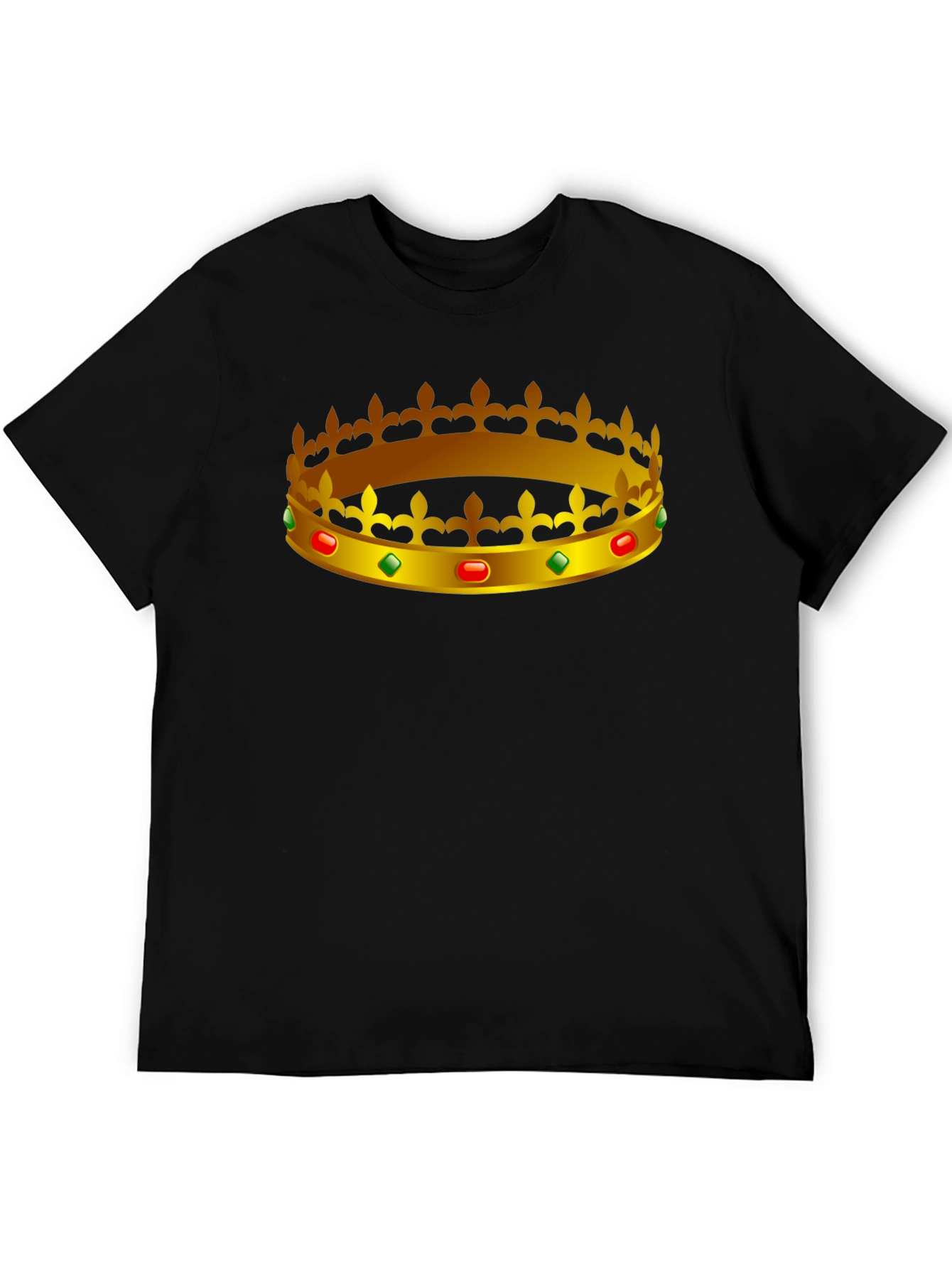 Black Regal Crown Graphic Tee - King/Queen Style view 5
