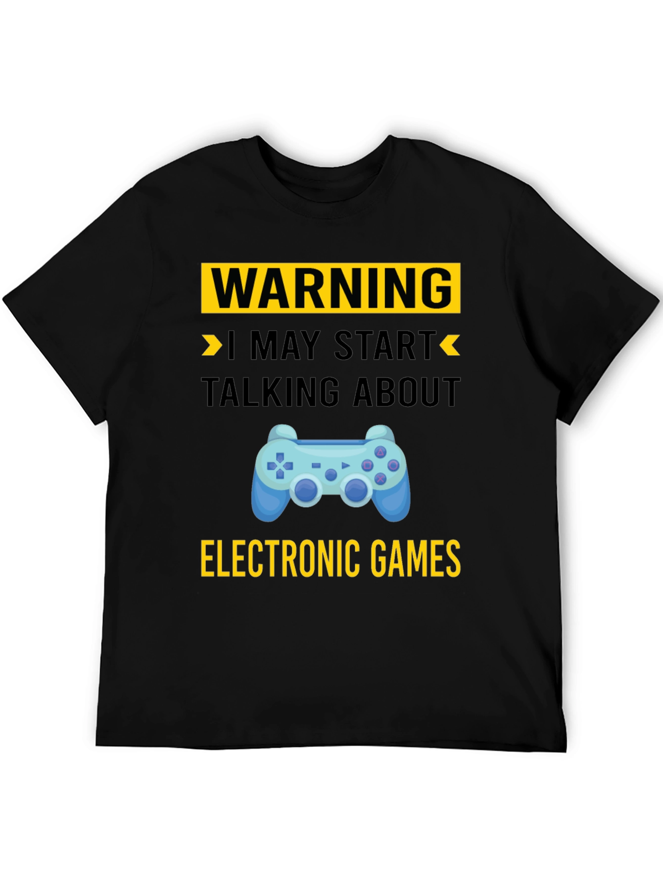 Black Warning Electronic Games T-Shirt view 5