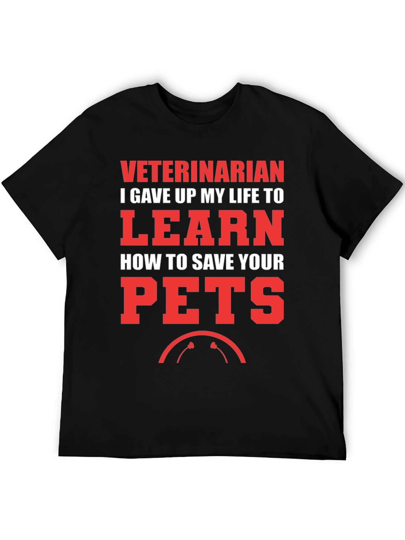 Black Veterinarian Save Your Pets T-Shirt view 5