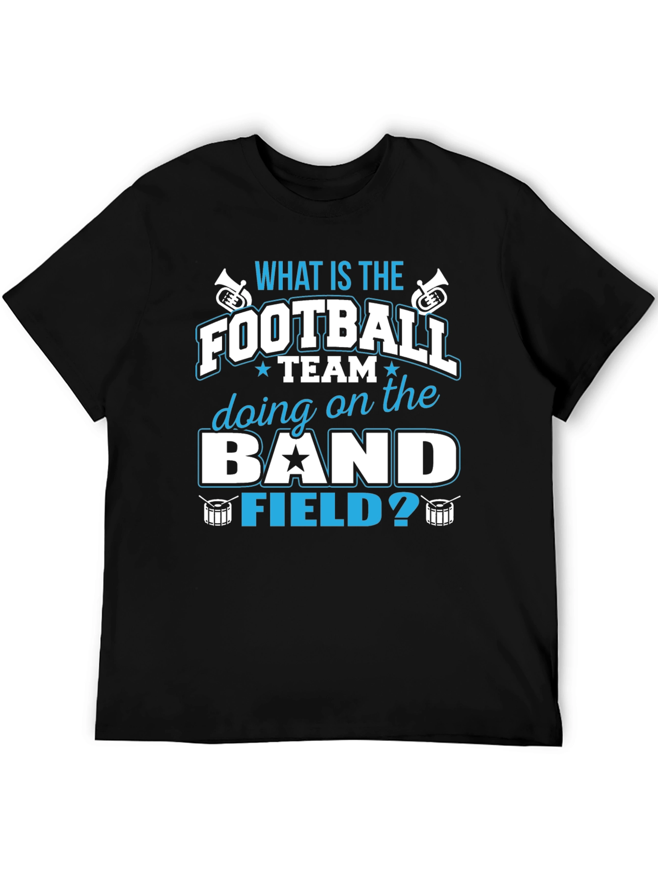 Black Football Team On The Band Field T-Shirt view 5