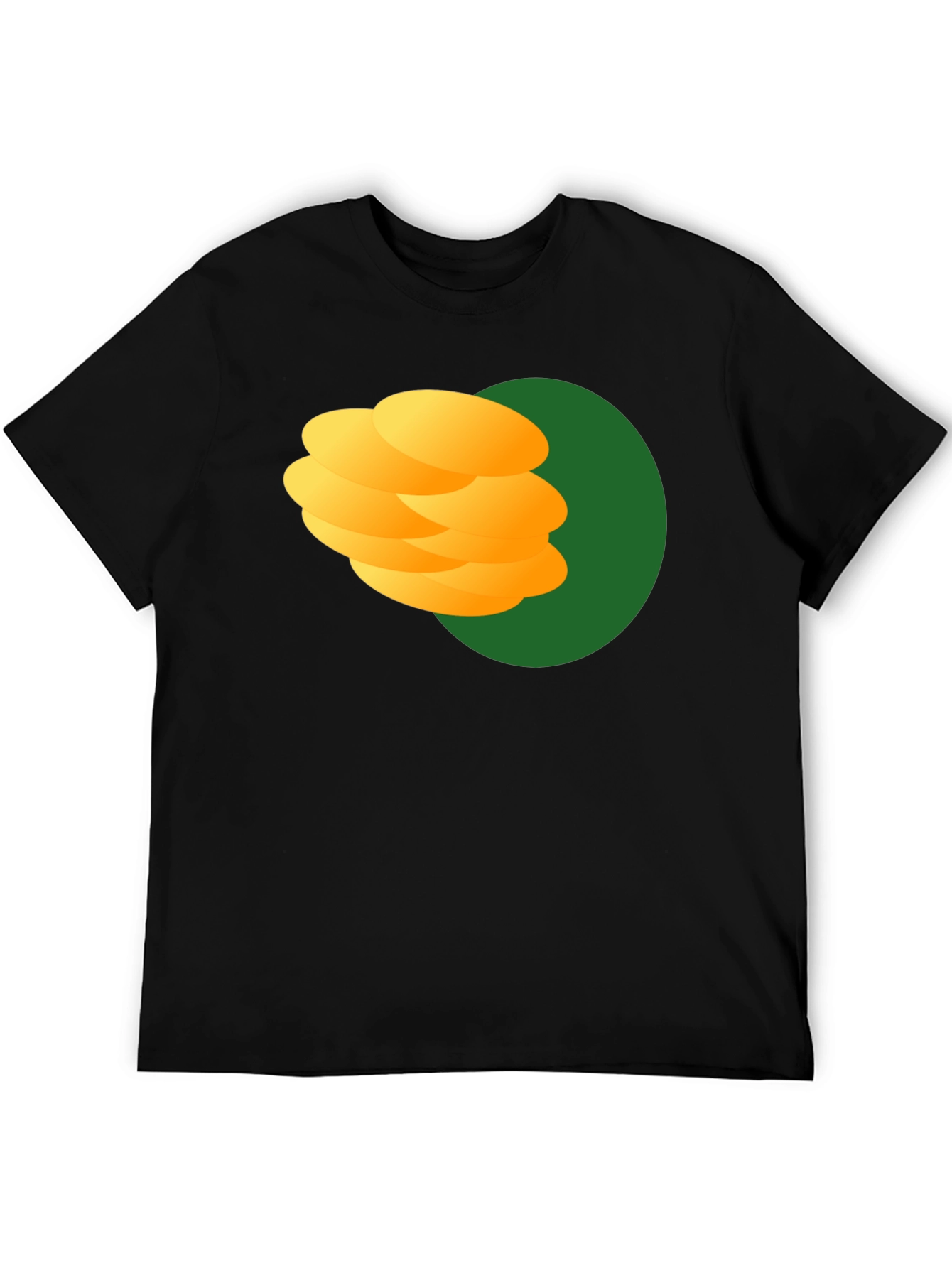 Stack of Pancakes Graphic Black T-Shirt - 5