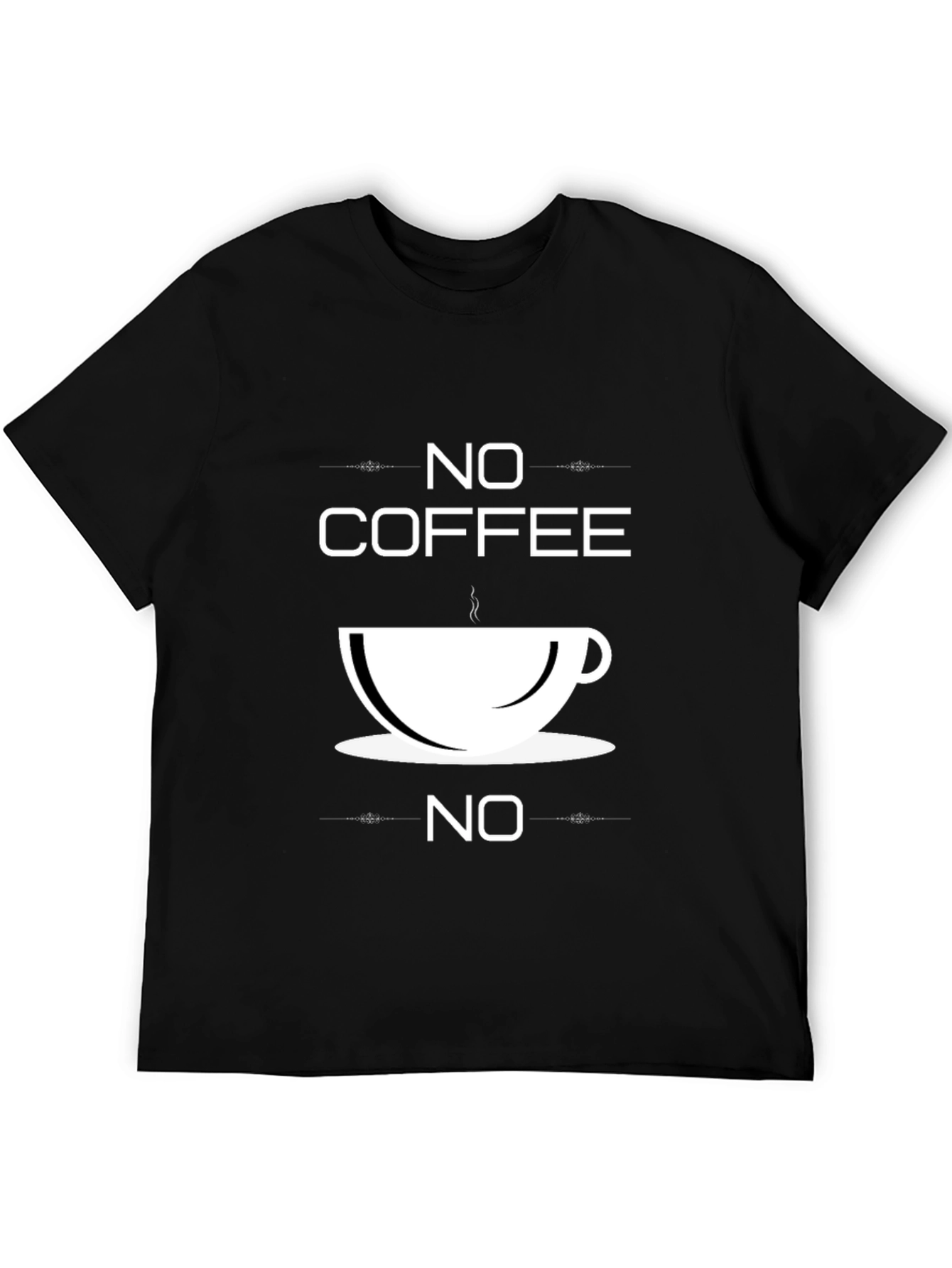 Black No Coffee No T-Shirt - Funny Caffeine Lover Tee view 5