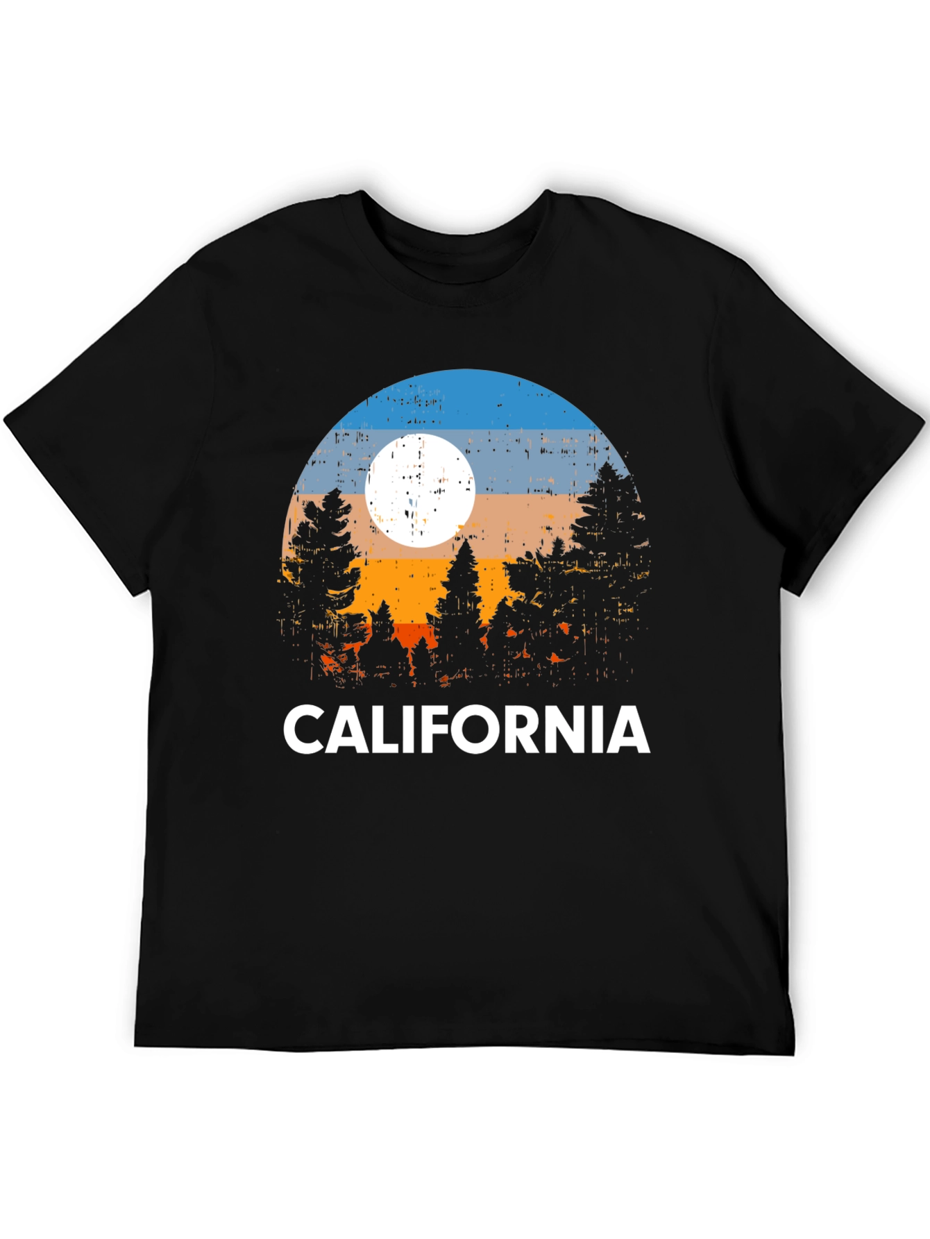 Black California Sunset Graphic T-Shirt view 5