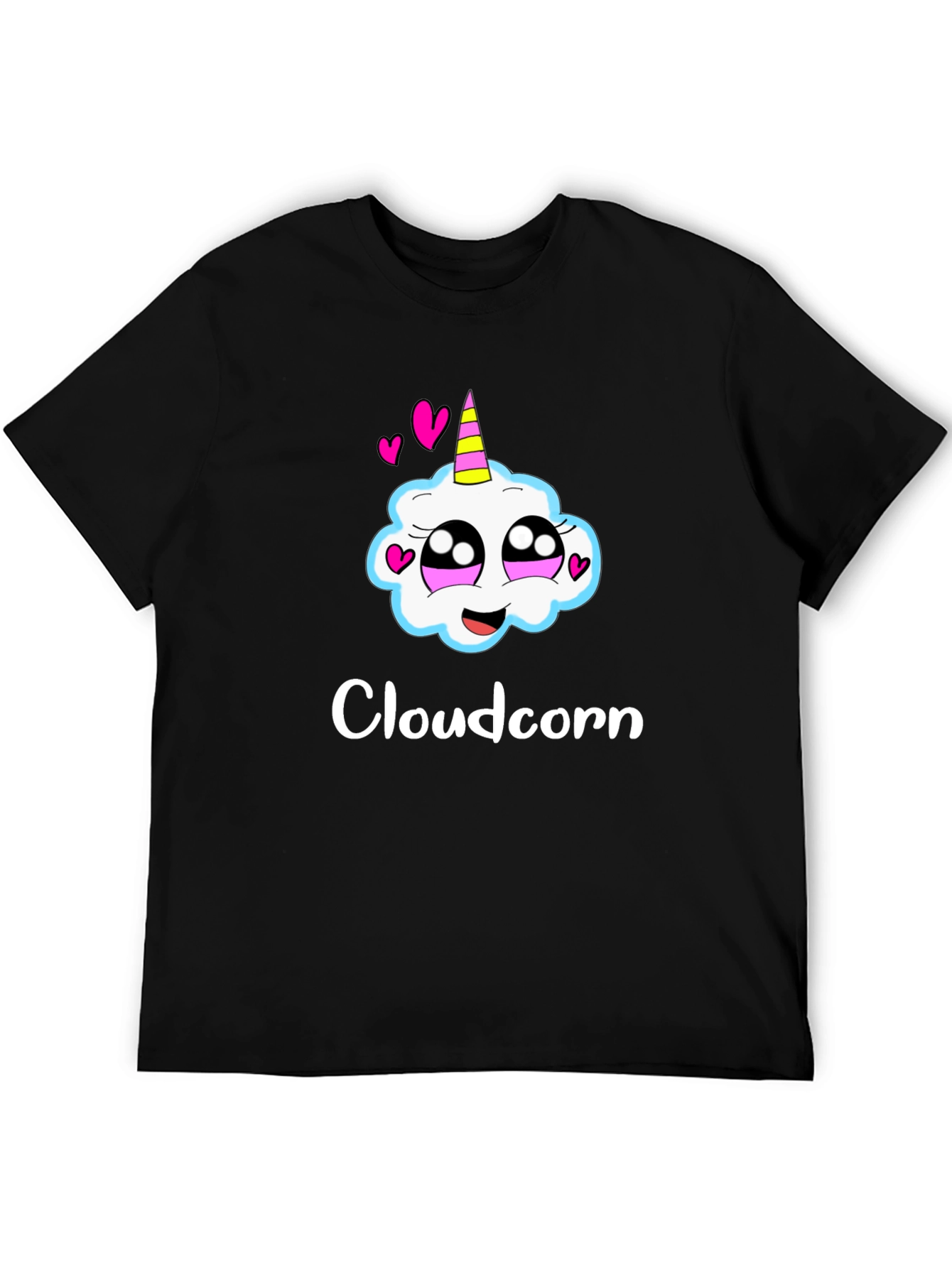 Black Cloudcorn Graphic T-Shirt - Black Cotton Blend view 5