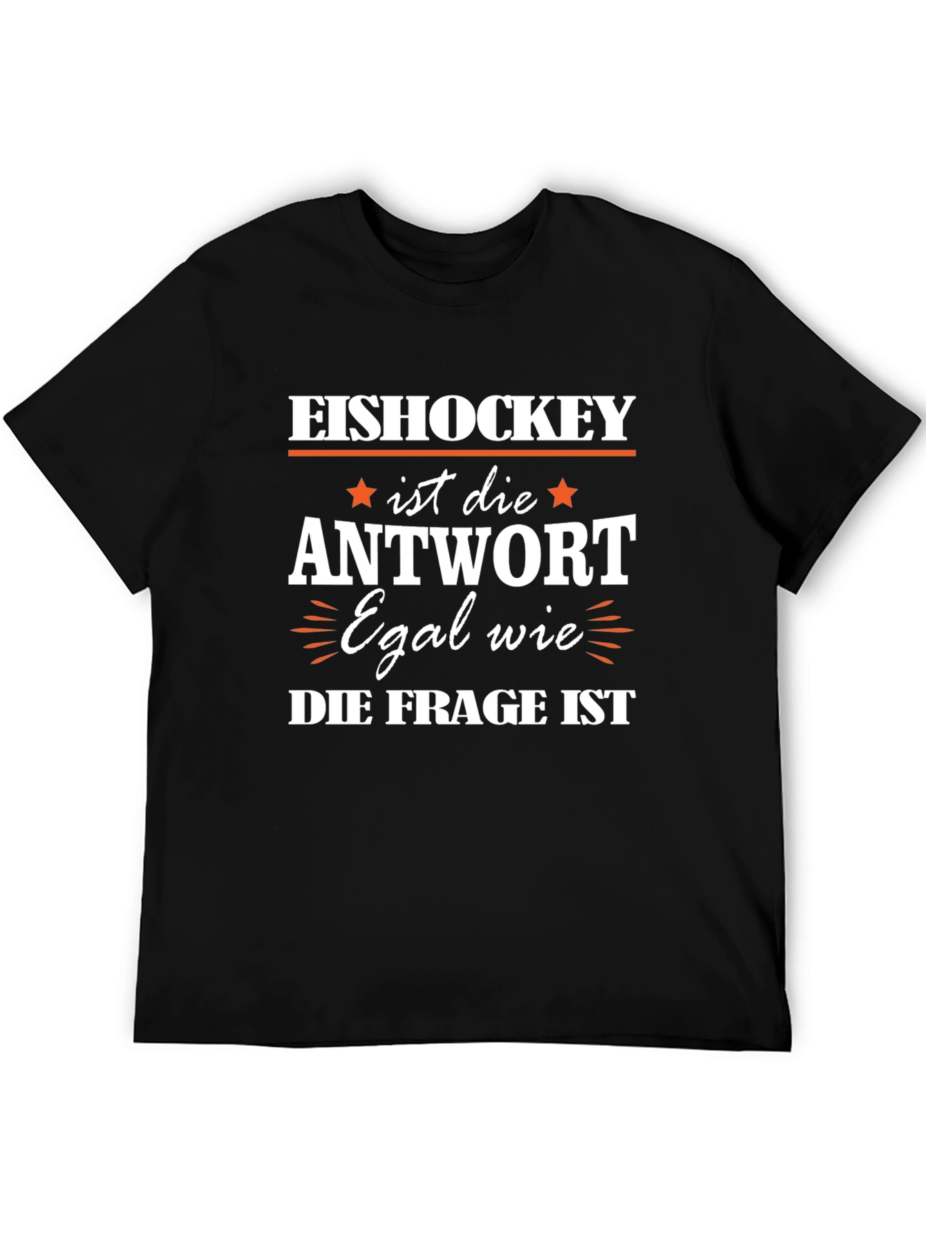Black Eishockey Ist Die Antwort T-Shirt - Hockey Answer Tee view 5
