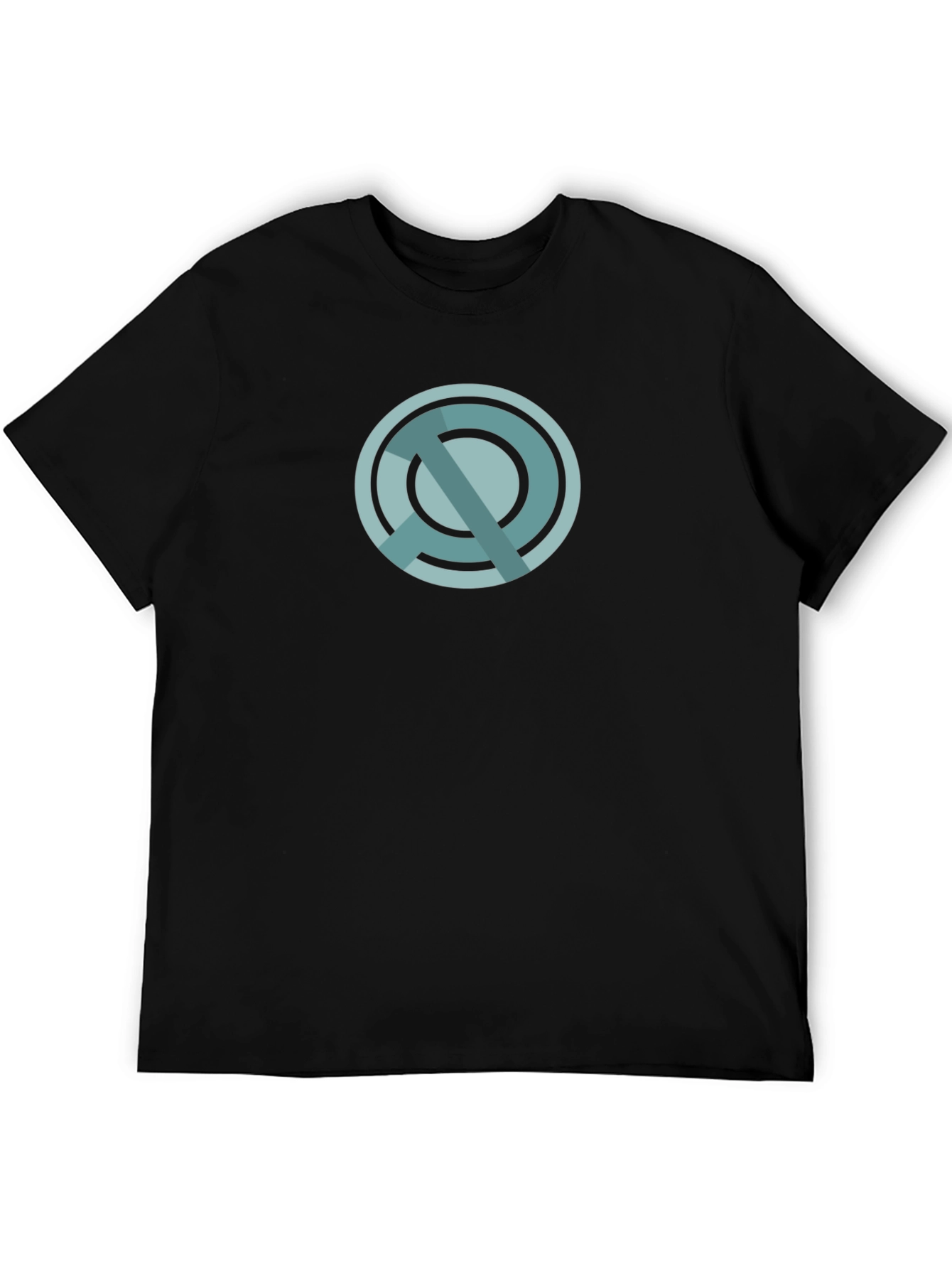 Black Geometric Circle Graphic T-Shirt - Modern Style view 5
