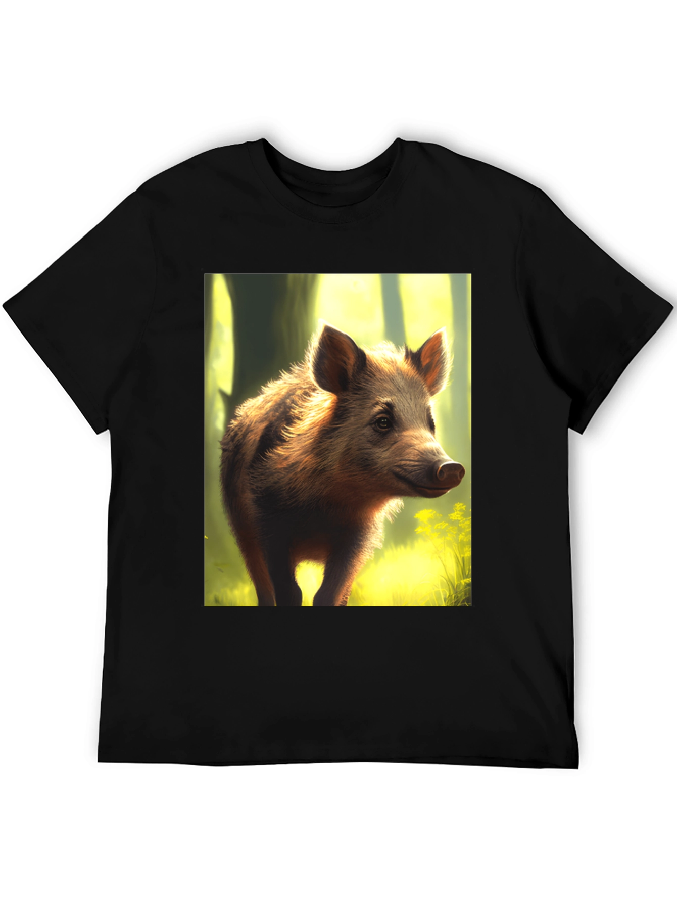 Black Wild Boar Graphic Tee view 5