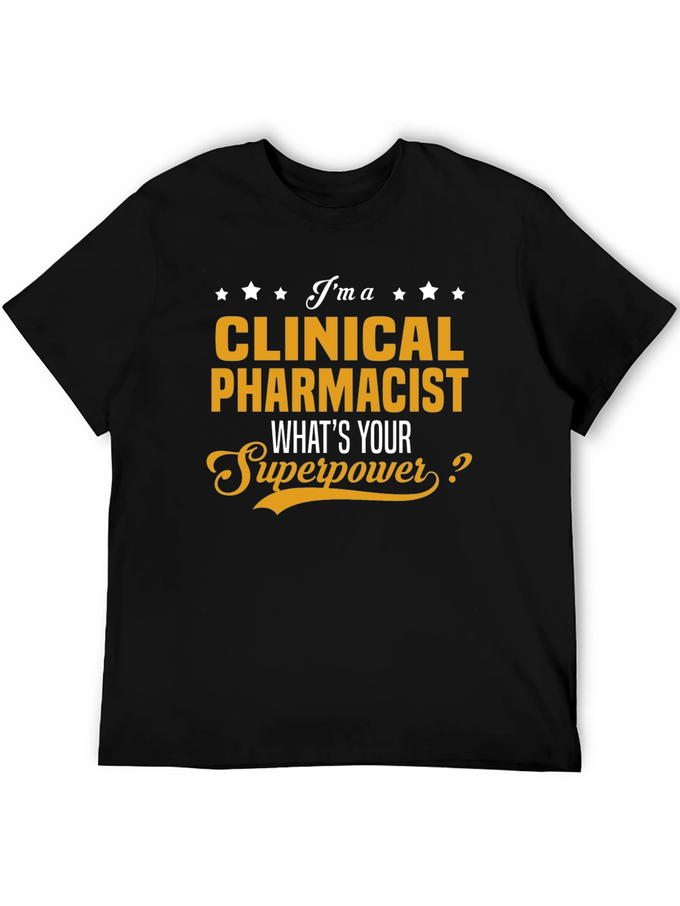 Black Clinical Pharmacist Superpower T-Shirt view 5