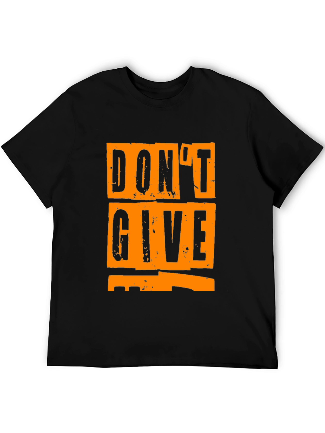 Black Don't Give Up Graphic T-Shirt - Motivational Tee view 5