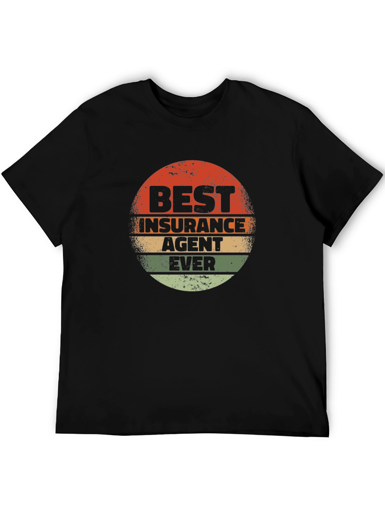 Black Best Insurance Agent Ever Retro T-Shirt view 5