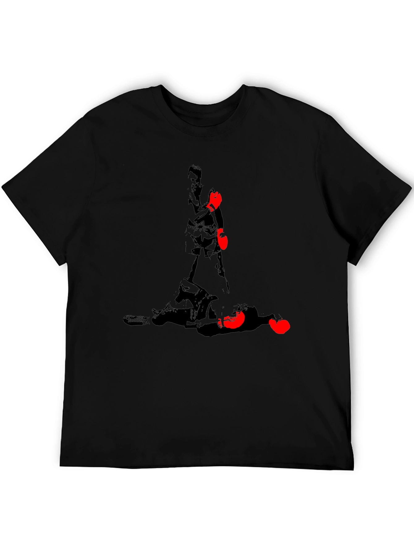 Black Boxing KO T-Shirt - Black Graphic Tee view 5