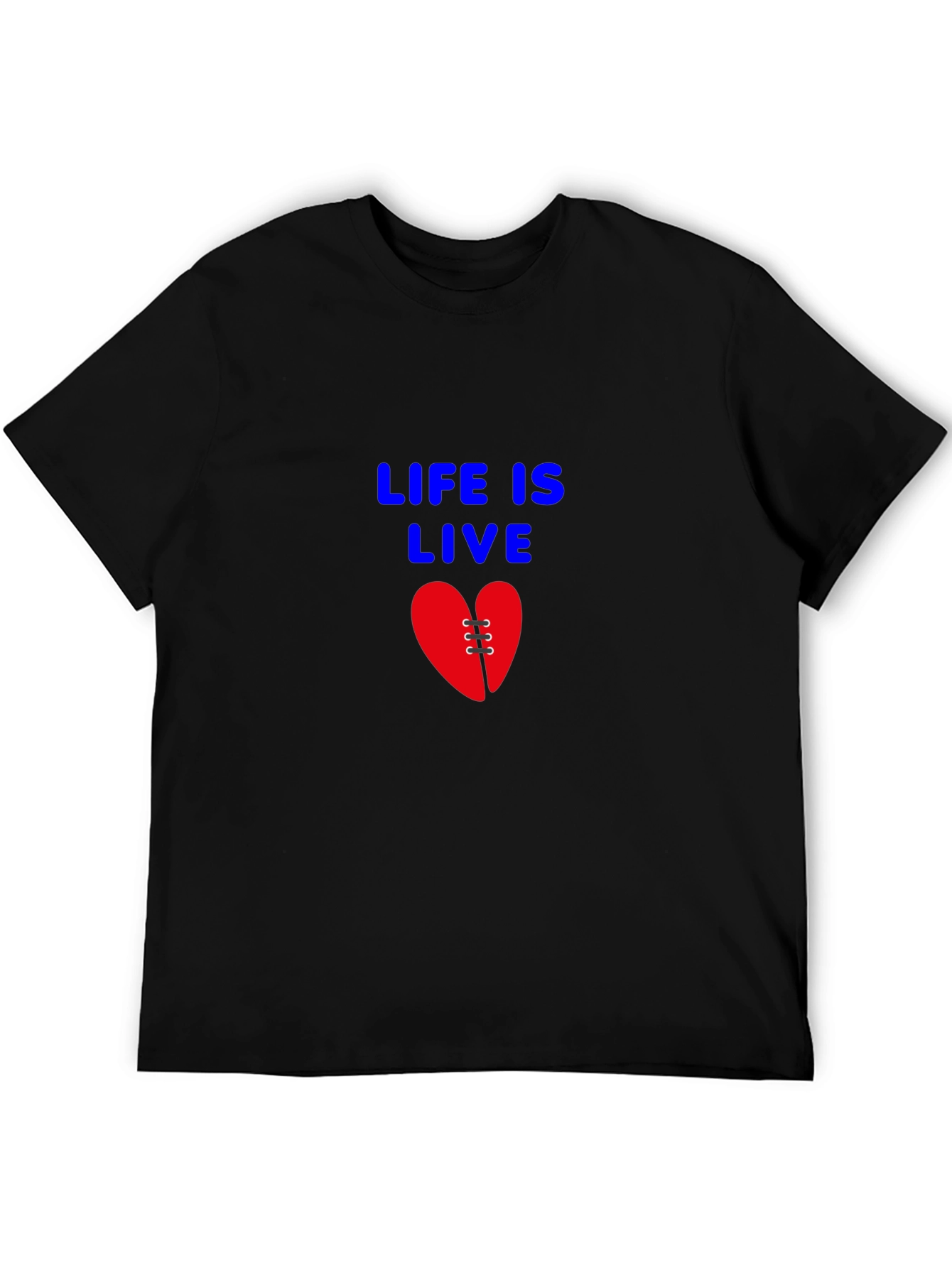 Black Life is Live Heart Graphic T-Shirt view 5