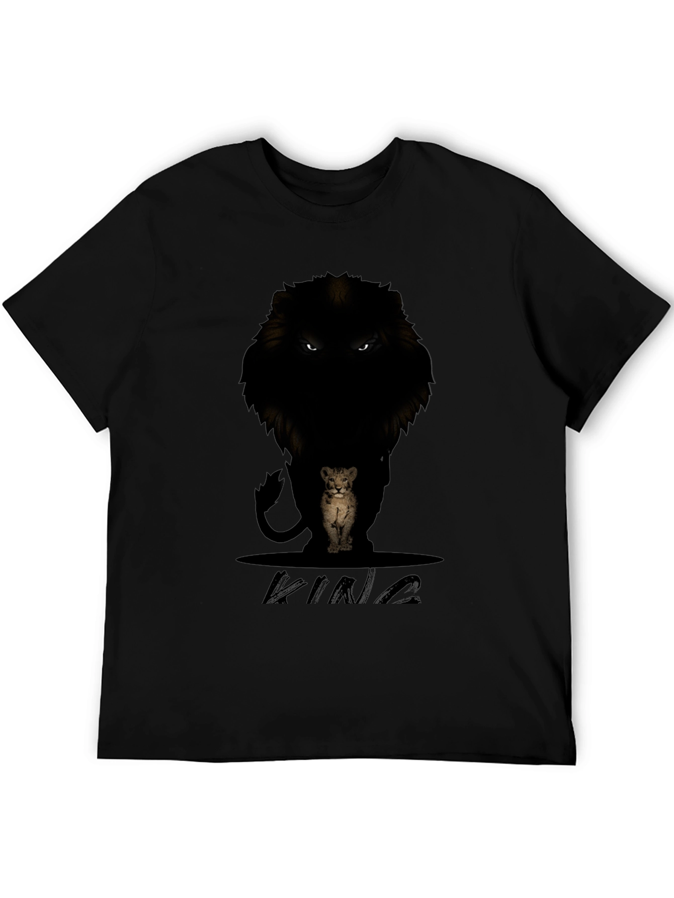 Black Lion King Graphic Tee - Men's Black T-Shirt view 5