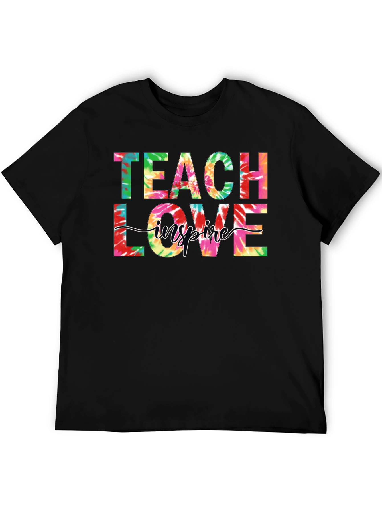 Black Teach Love Inspire Tie Dye Graphic Tee view 5