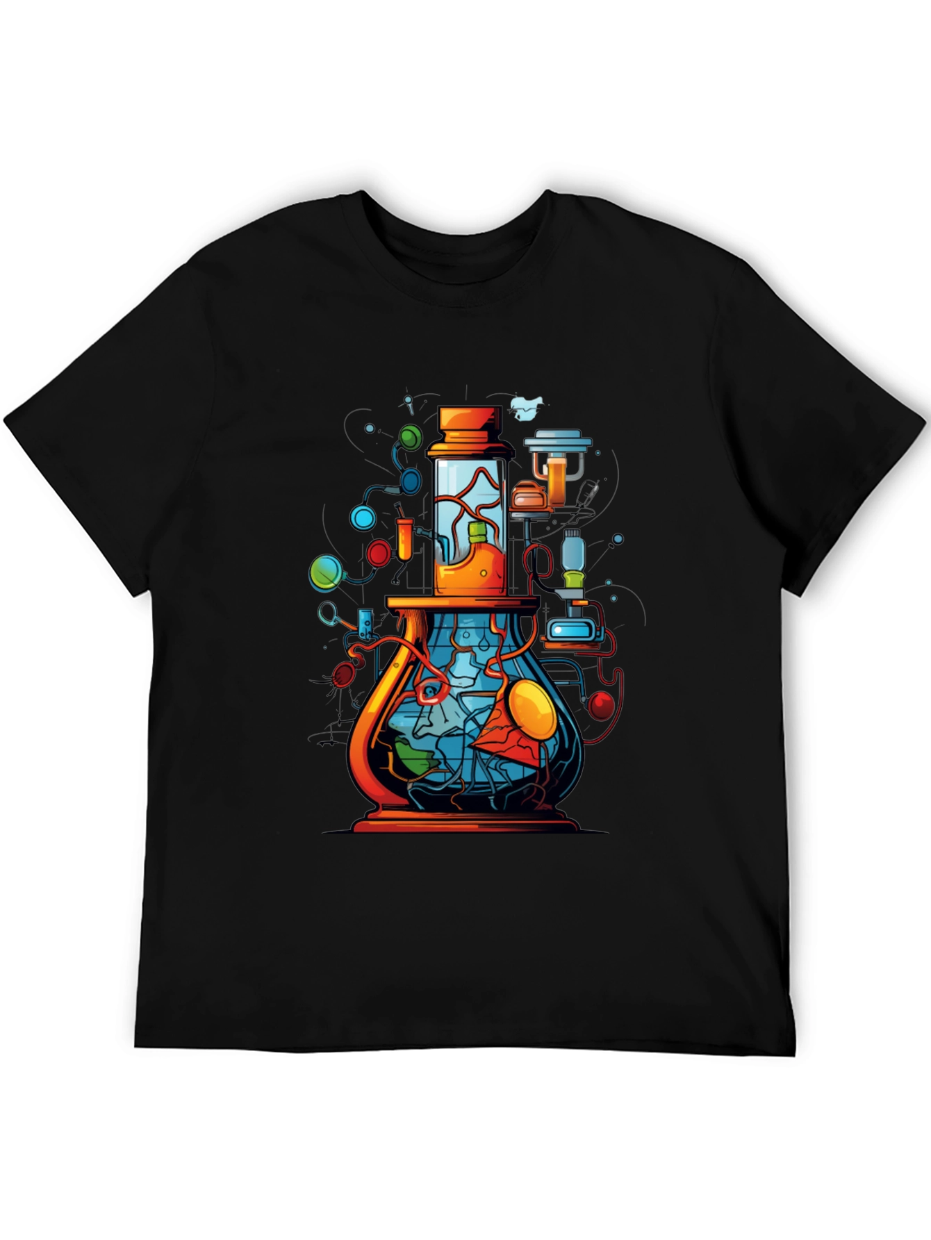 Black Science Flask Graphic T-Shirt view 5