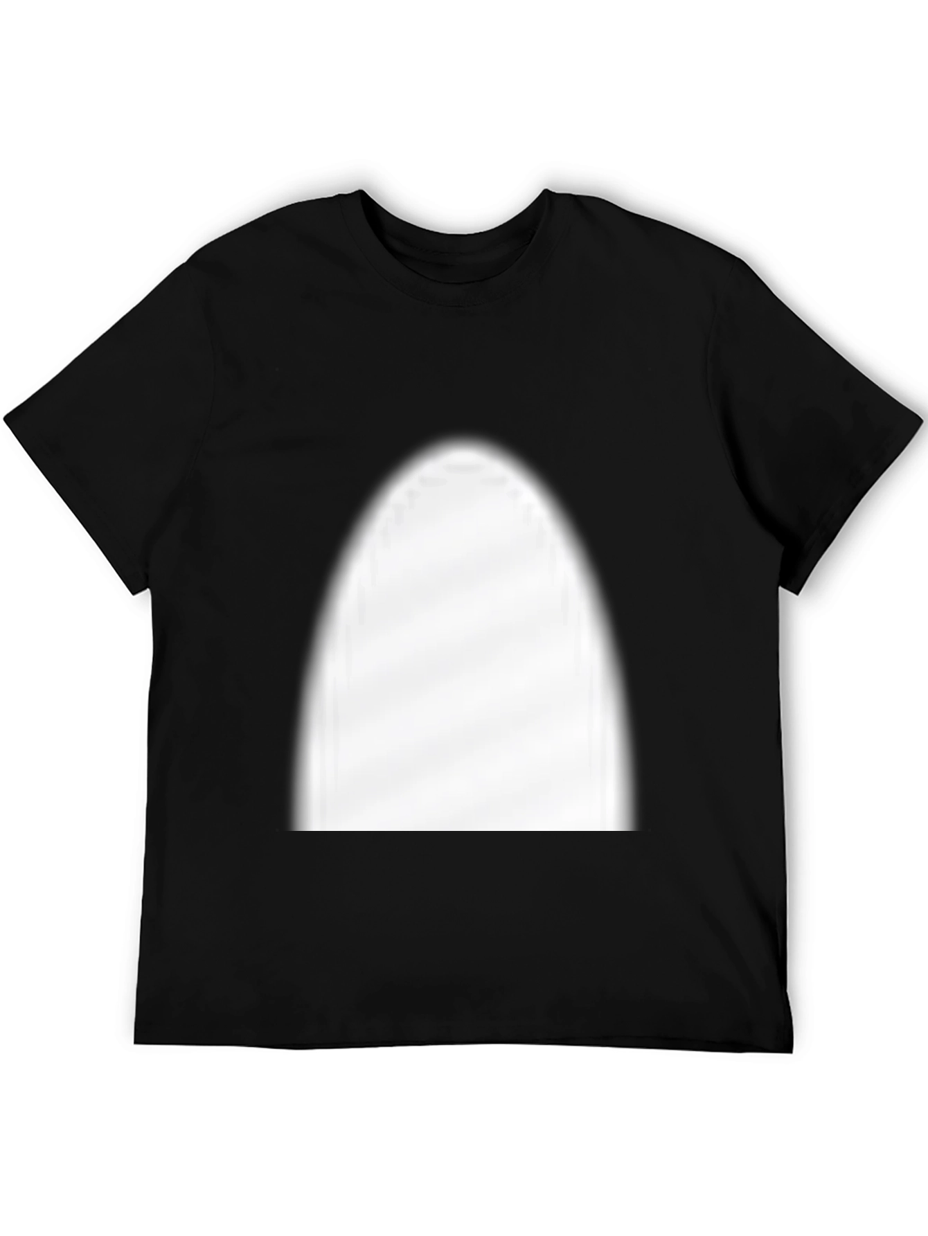 Black Black Graphic Tee - Unique White Print view 5