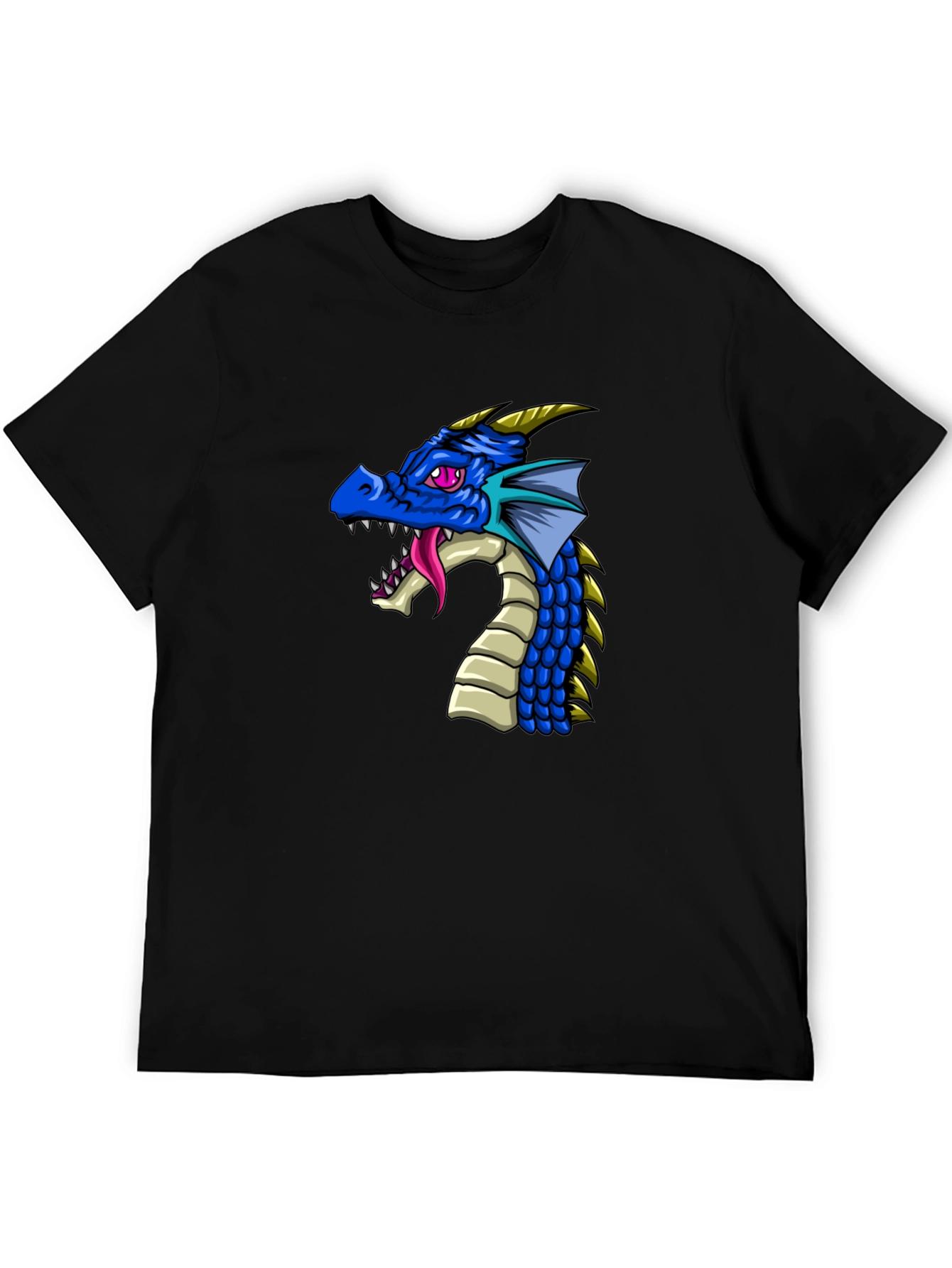 Black Dragon Graphic Print Black T-Shirt view 5