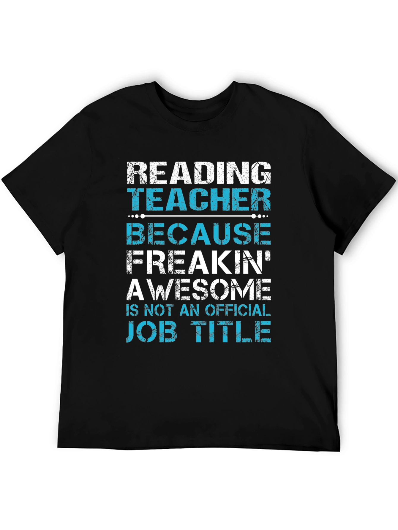 Black Reading Teacher Awesome Job Title T-Shirt view 5