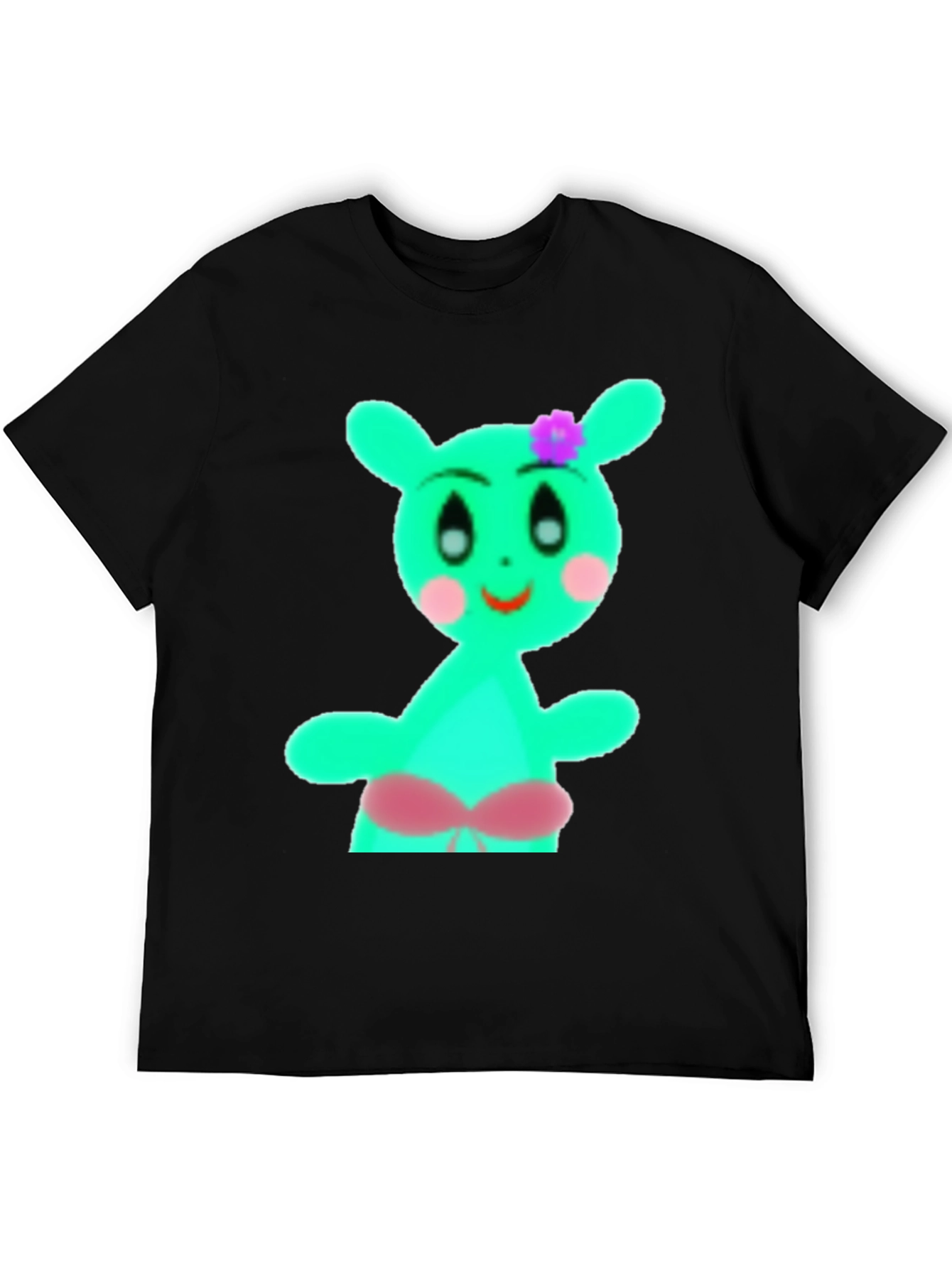 Black Funky Cartoon T-Shirt - Unique Design view 5