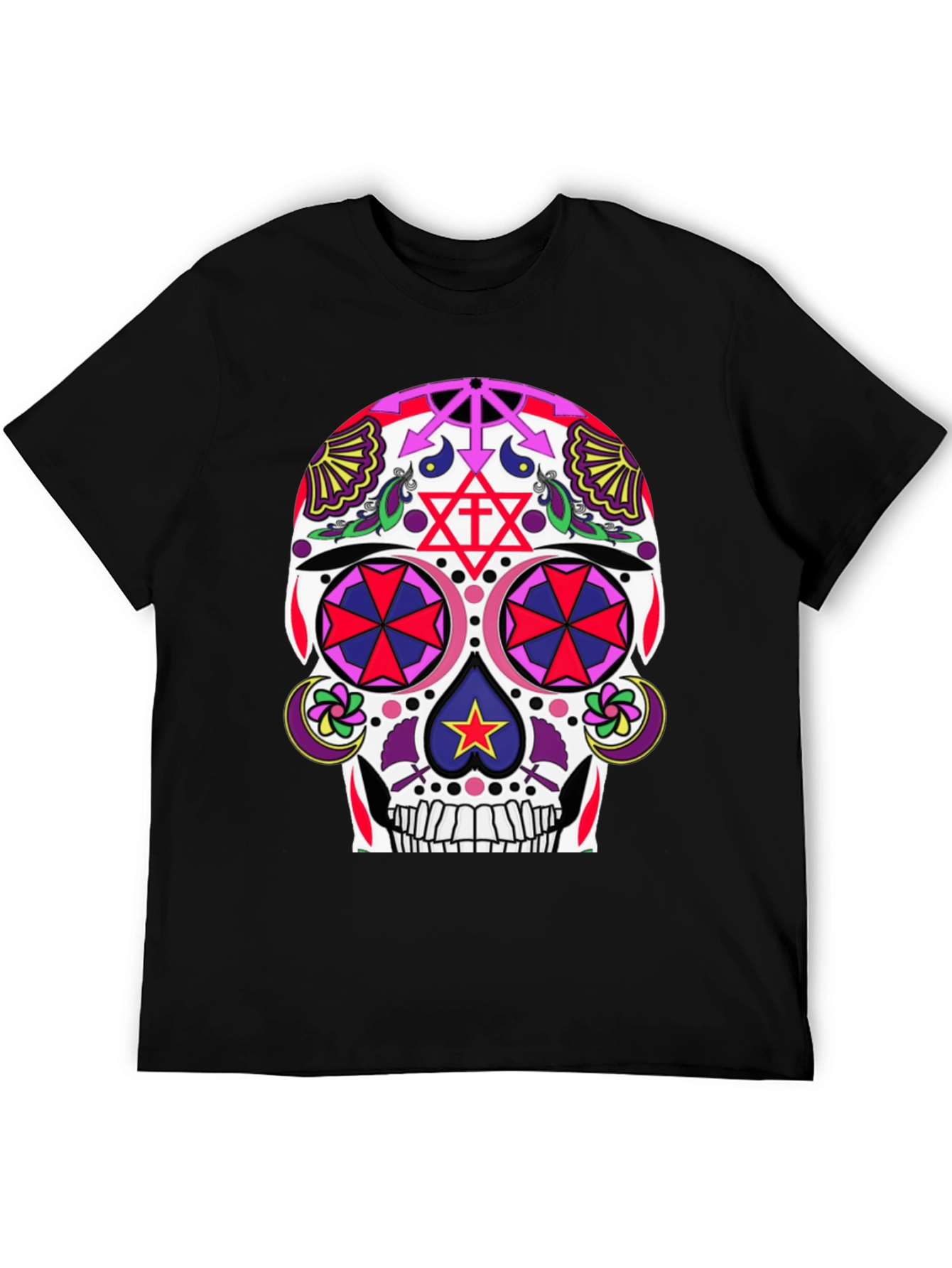 Black Sugar Skull T-Shirt - Day of the Dead view 5