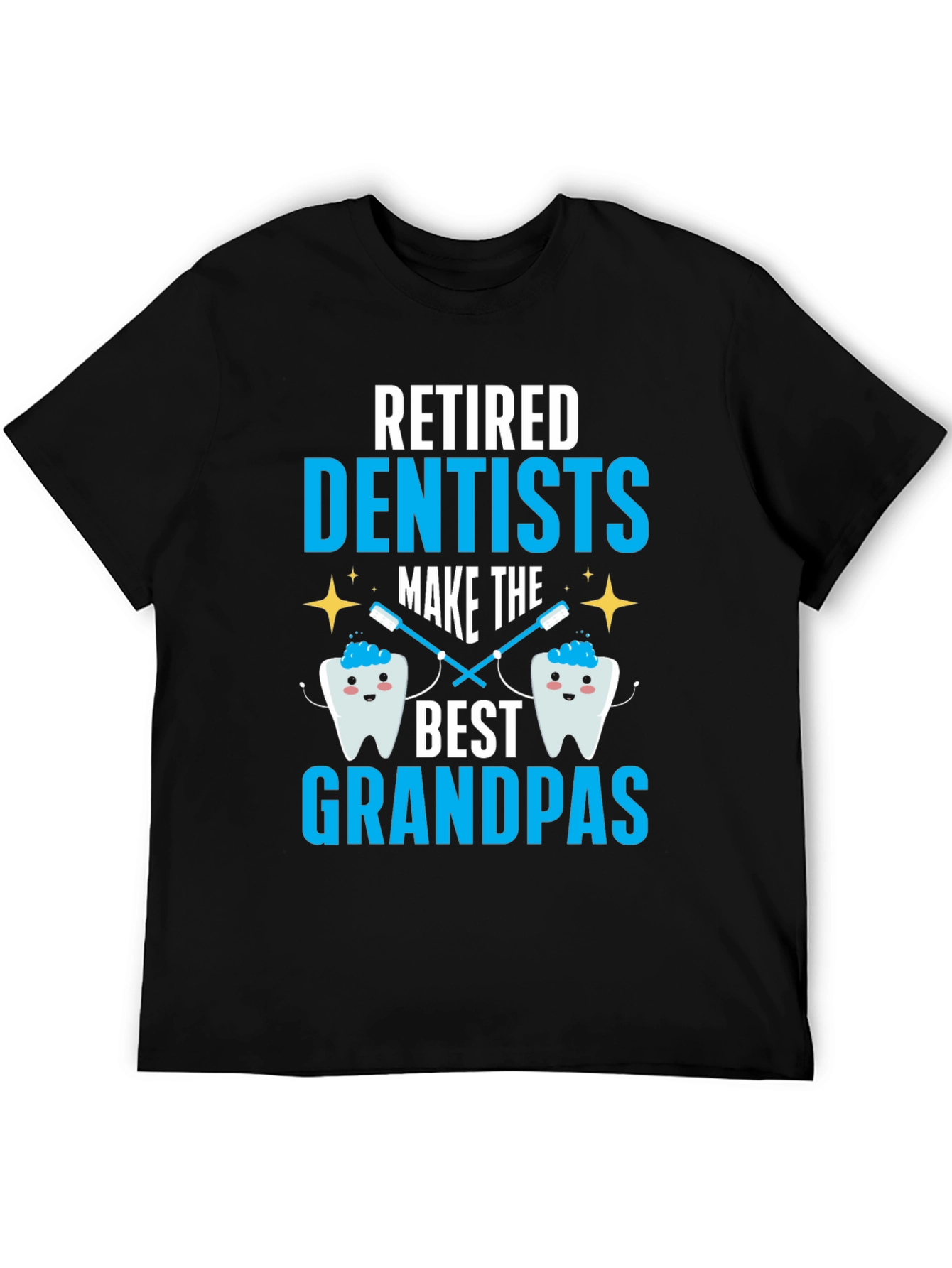 Black Retired Dentist Grandpas T-Shirt view 5