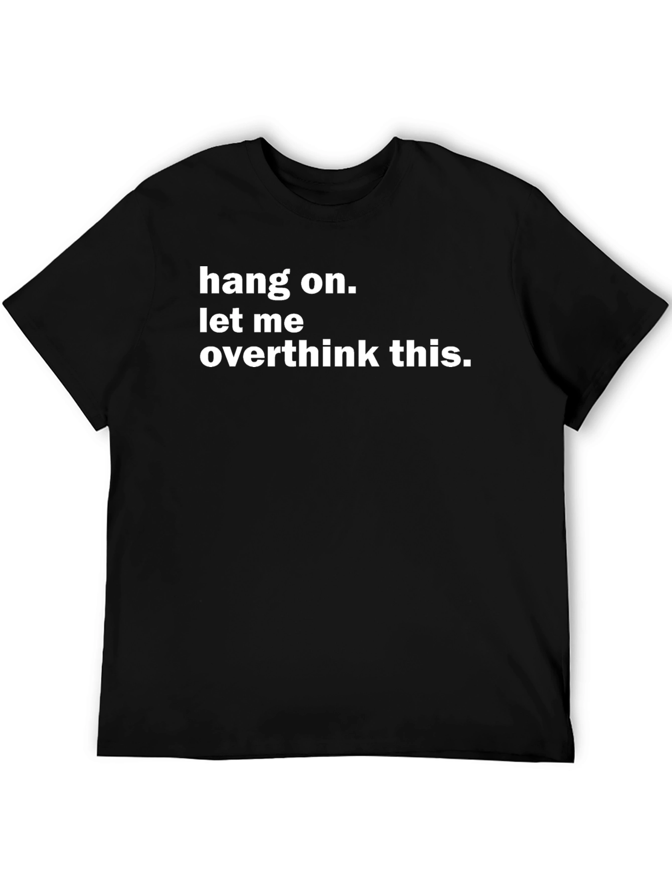 Black Overthink This Graphic Tee - Black Cotton T-Shirt view 5