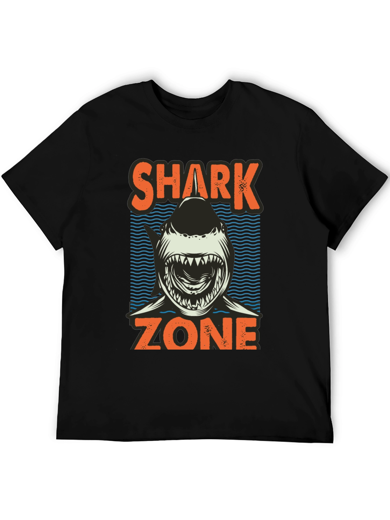 Black Shark Zone Graphic T-Shirt - Casual Style view 5