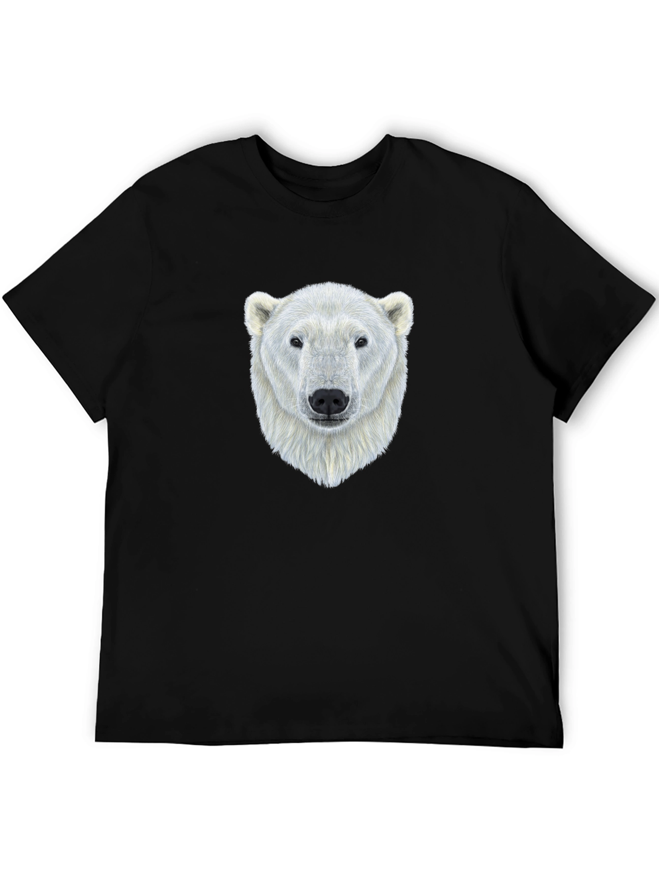Black Cool Polar Bear Graphic Tee - Black view 5